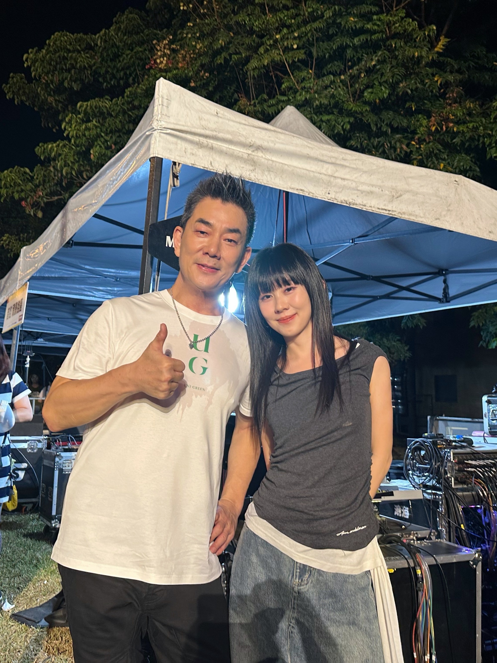 任賢齊邀請白安參與化田中馬拉松的「心田中音樂節」，已是第二年參加。（相信音樂提供）