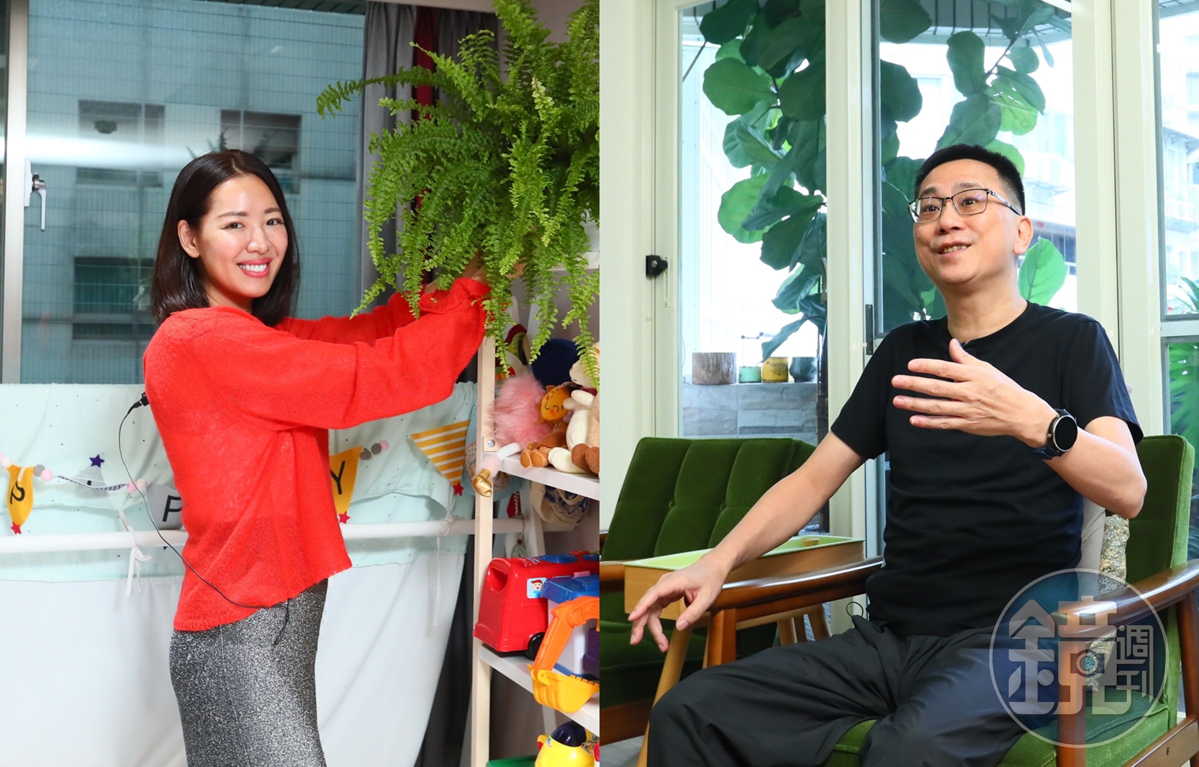 陳延昶（右）、劉伊心（左），精心擺設家中財位，吸納五行能量，助攻事業更暢旺。