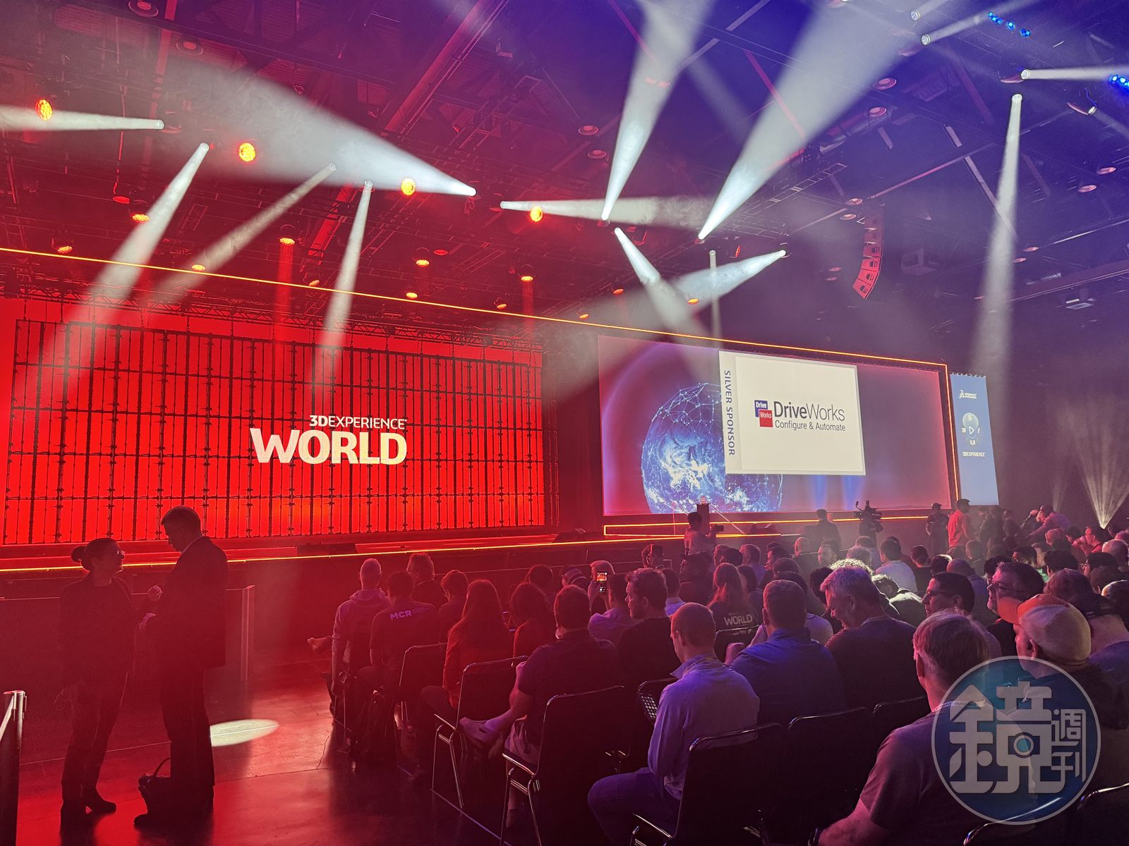 達梭系統用戶大會現場的氣氛熱絡，兩位執行長的對談結束時，觀眾還振奮地起身鼓掌。