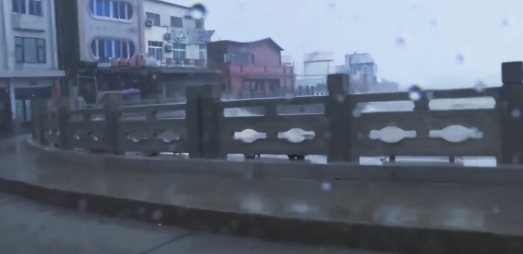 沙德爾今登陸浙江,當地已經有風雨。(翻攝自微博)