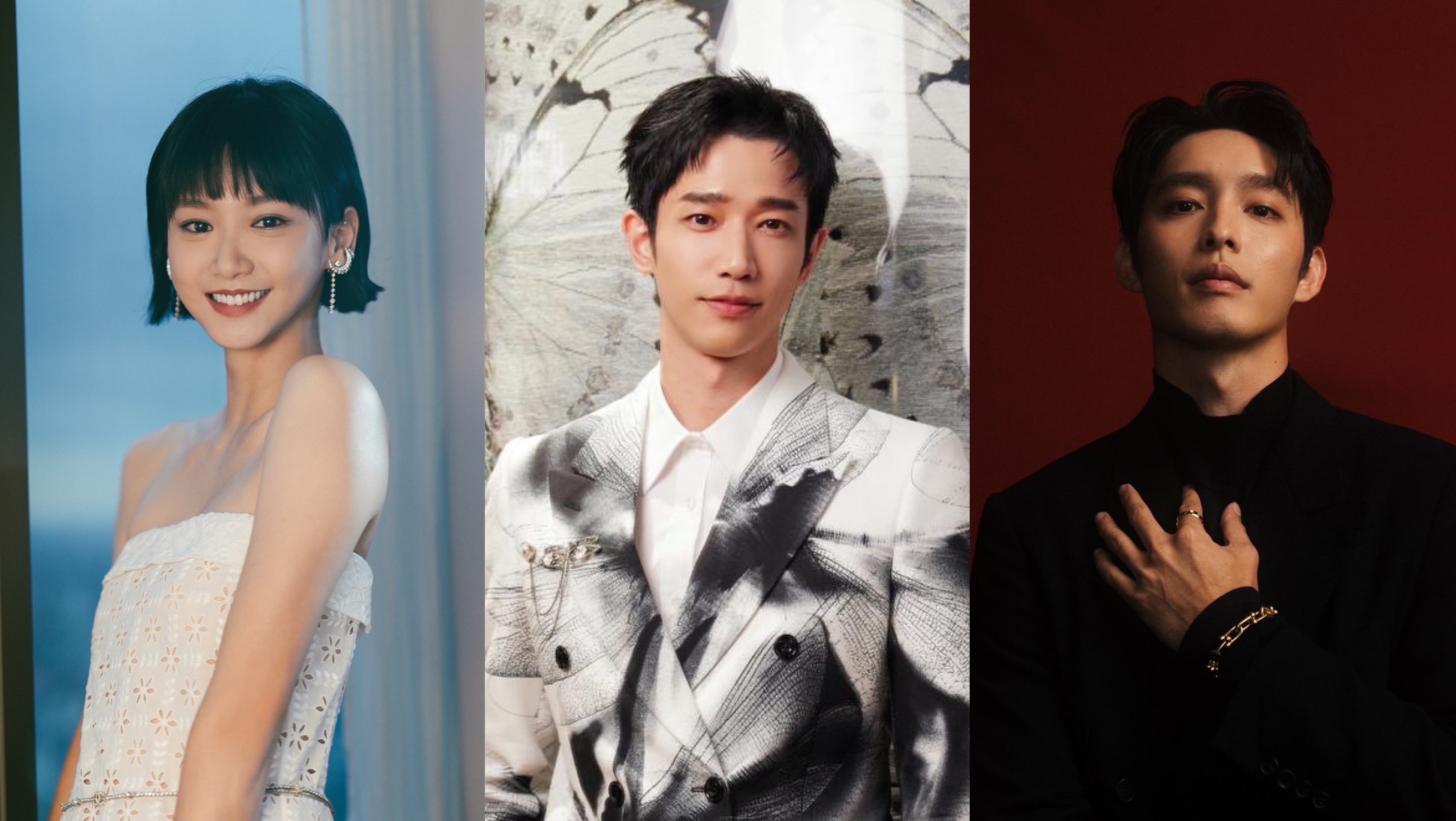 港星袁澧林（左起）、劉以豪、曹佑寧加盟「紅衣小女孩」宇宙，扮演誤觸山林禁忌的登山客，引發恐怖噩夢。（威視提供）