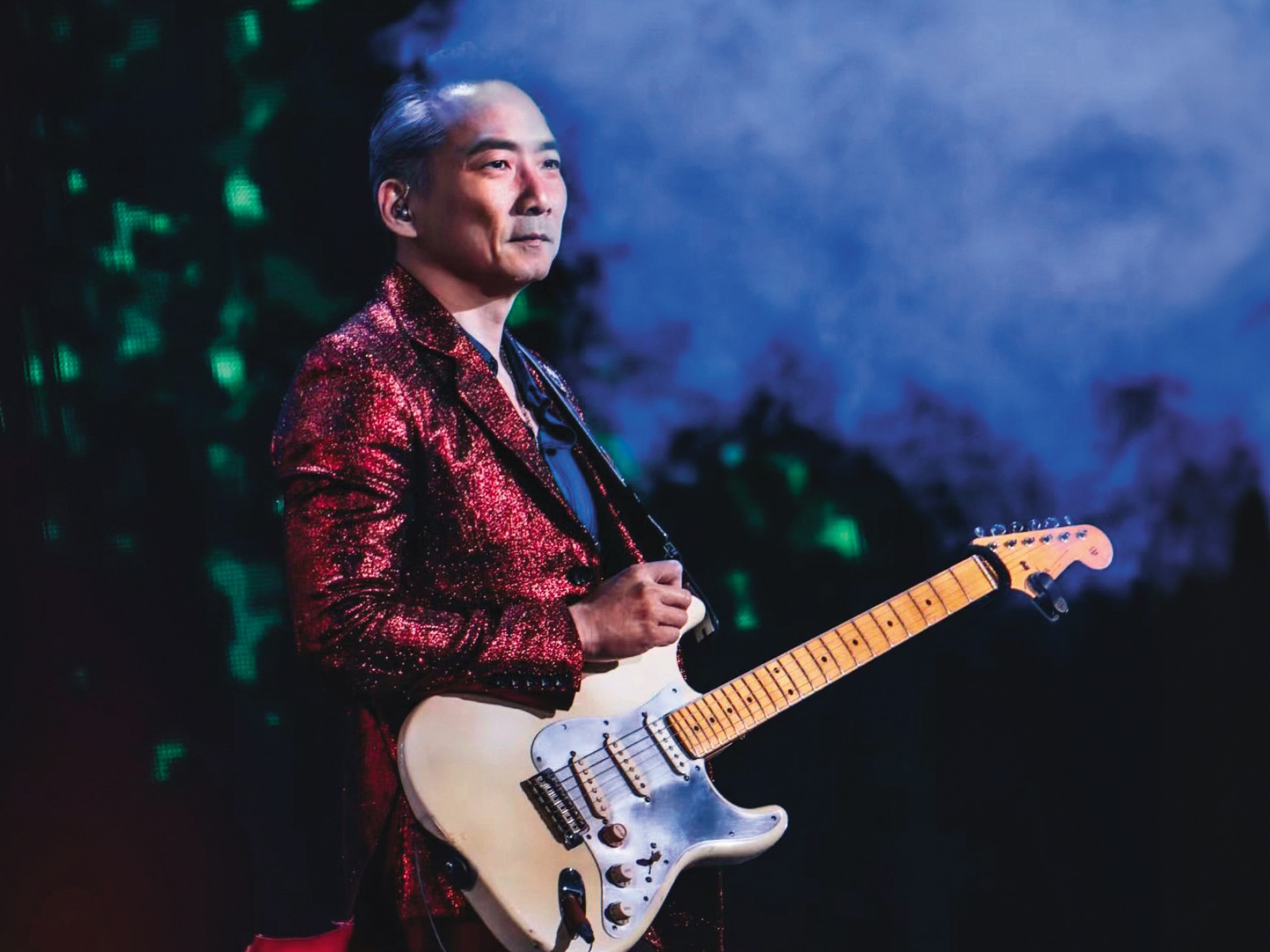 五月天吉他手石頭多次為相信音樂同門歌手在倫敦開唱捧場，傳已偕家人移居英國。（翻攝自五月天石頭IG）