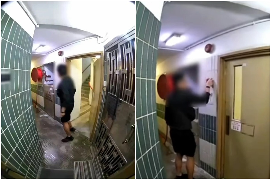 社群瘋傳宏福苑監視器影片。（翻攝自threads@acs.90325i）