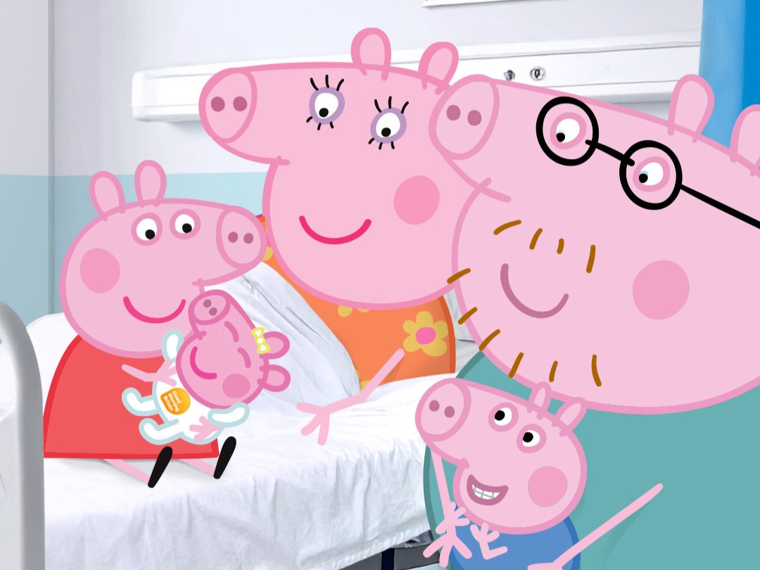 佩佩豬的媽媽生了！第三胎是個健康的女寶寶。（翻攝自GMB IG）