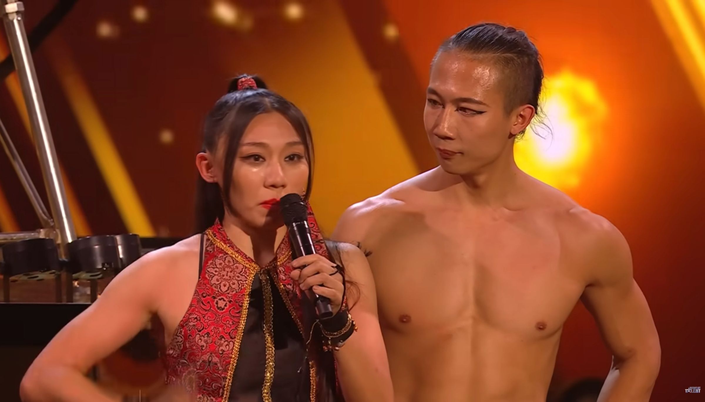 楊立微順利保送《英國達人秀》決賽，眼眶泛淚。（翻攝YT@Britain's Got Talent）