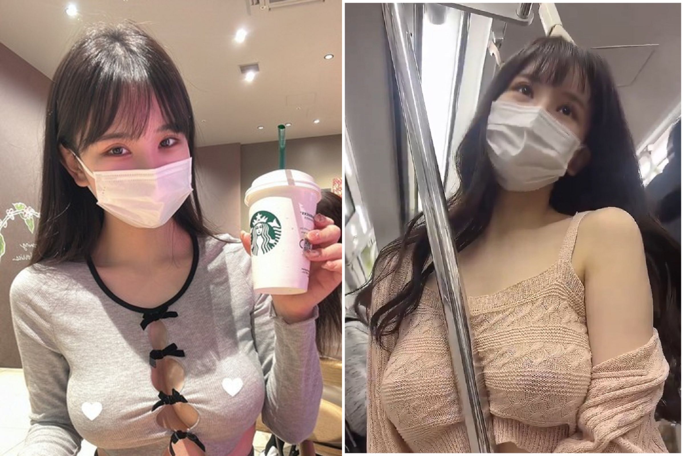 正妹喝星巴克搭電車,「奶奶到處裸體」無極限!如今突消失引網友擔憂。(翻自blog.livedoor.jp)