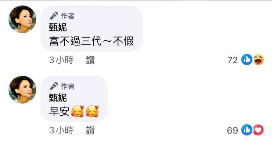 甄妮在留言處狂嗆這位「公主」。(翻攝甄妮臉書)