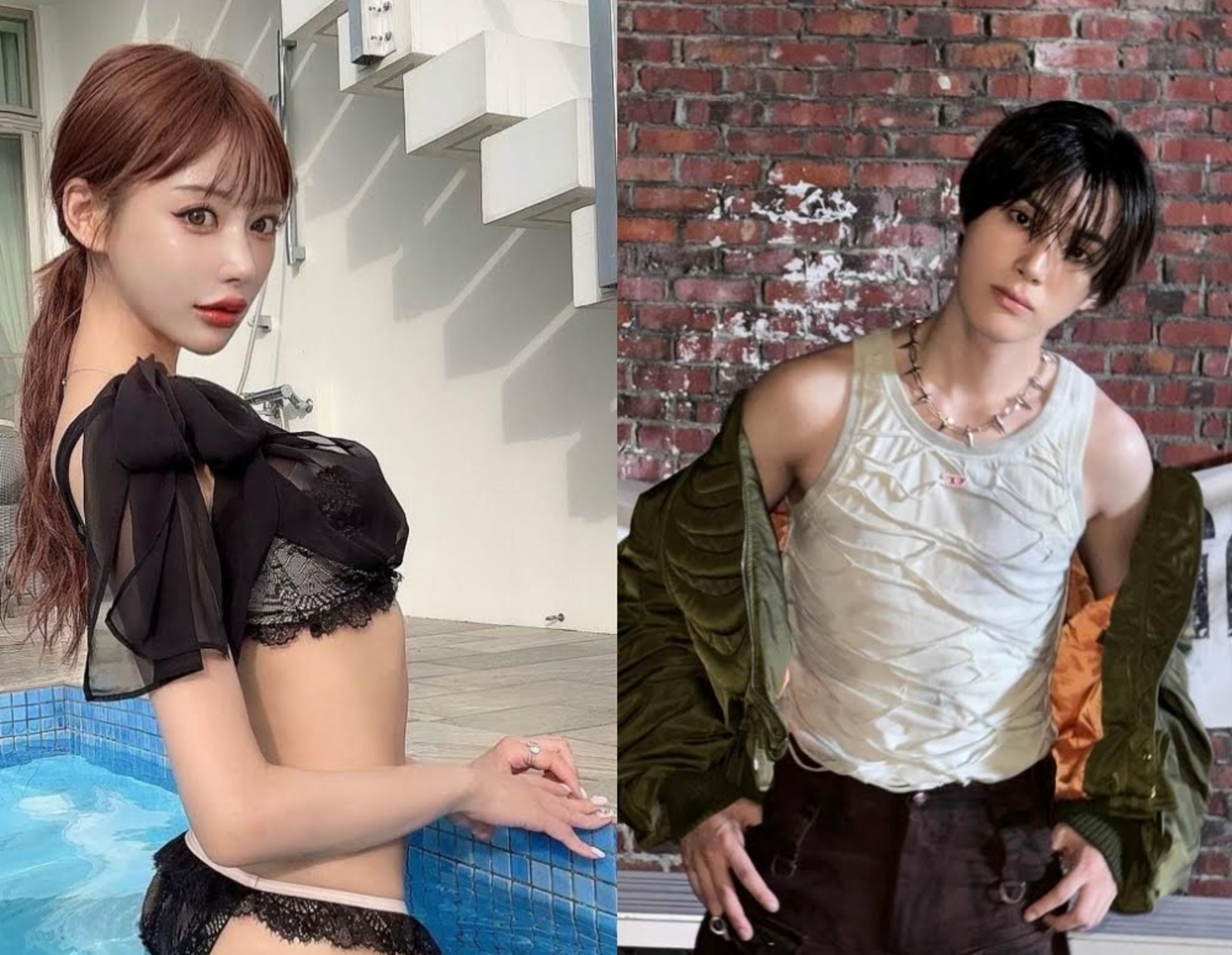 日本前AV女優明日花綺羅與THE BOYZ成員周鶴年在日本深夜酒吧私會,周鶴年遭退團。(翻攝自明日花綺羅、周鶴年INS)