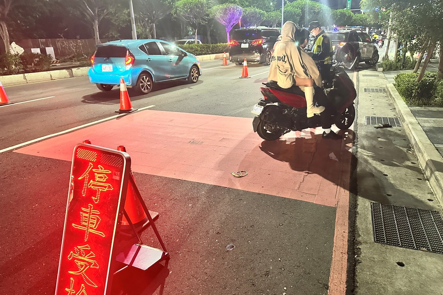 新北市本月啟動「靖音專案」，擴大攔檢減少噪音汙染。（新北環保局提供）