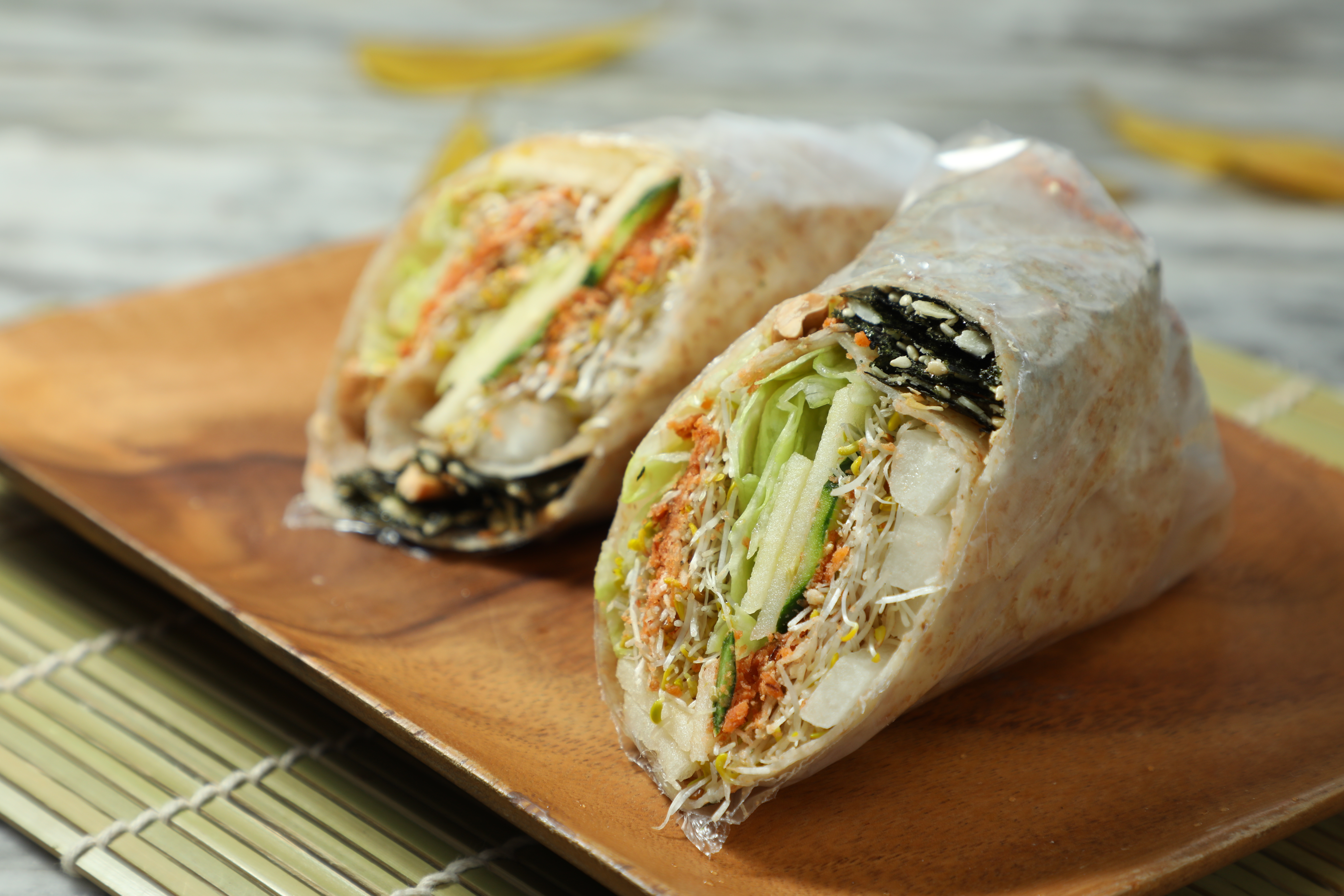 「芝山棧」的蔬菜捲餅雖然無肉,口感、香氣卻很豐富。