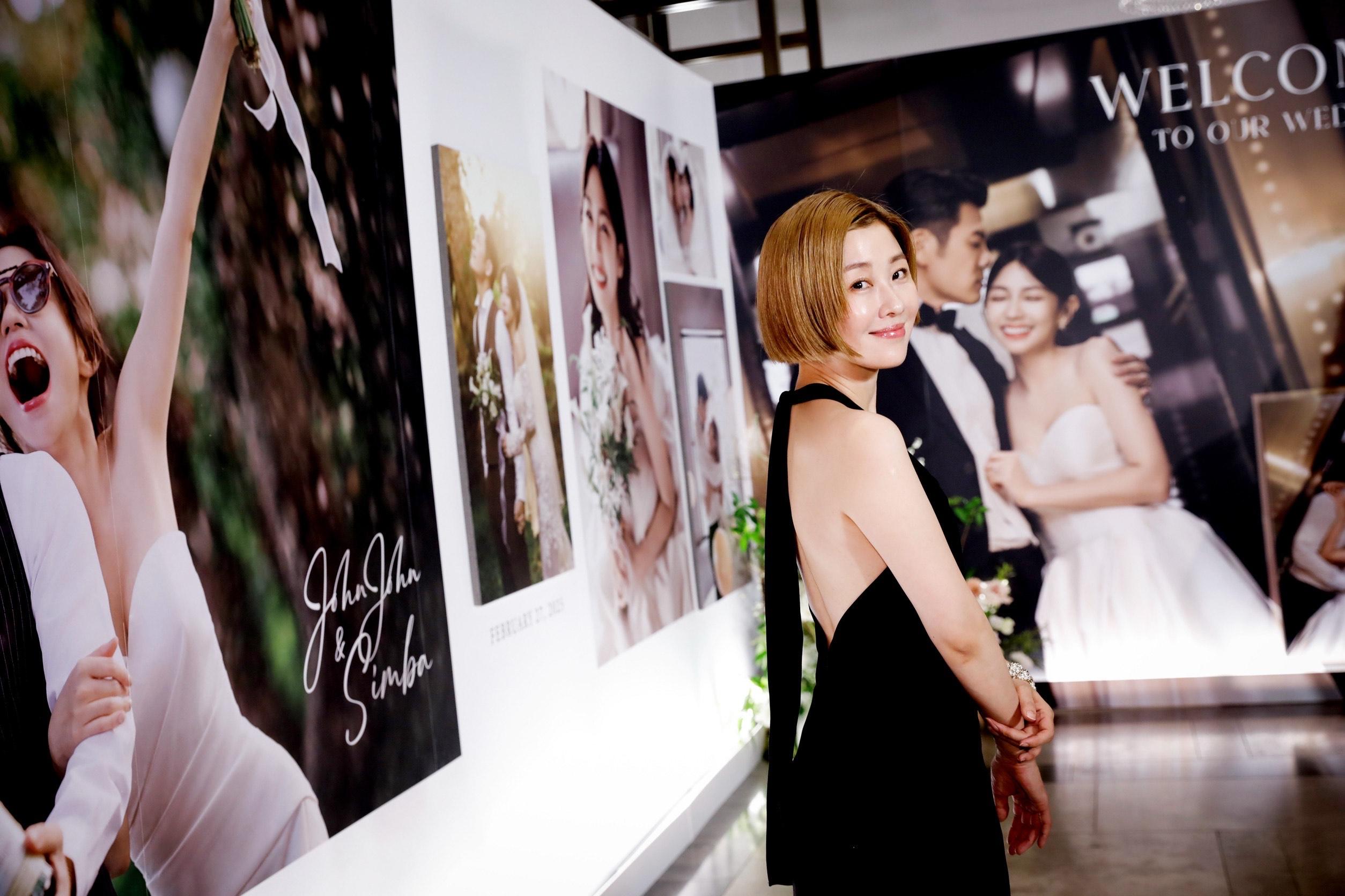 李維維盛裝出席陳志強和曾智希婚禮。