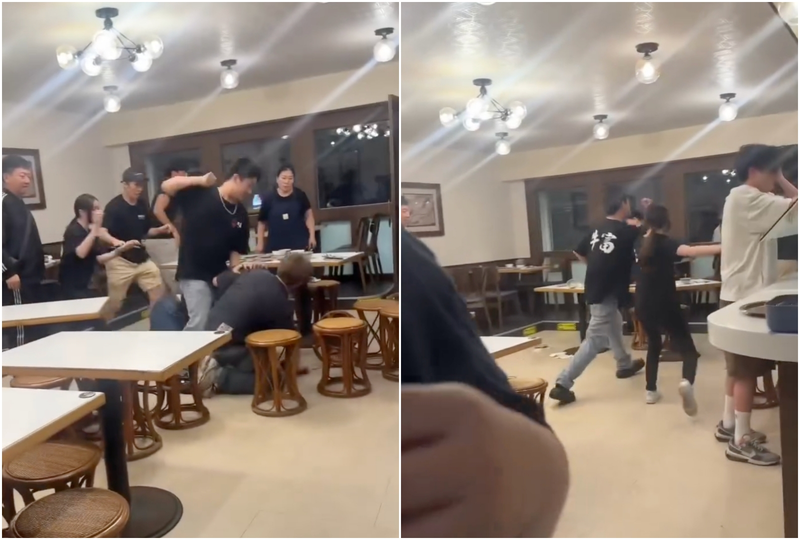 牛富火鍋員工在餐廳毆打鄰桌客人，牛富道歉聲明卻引發質疑。（翻攝自Threads）