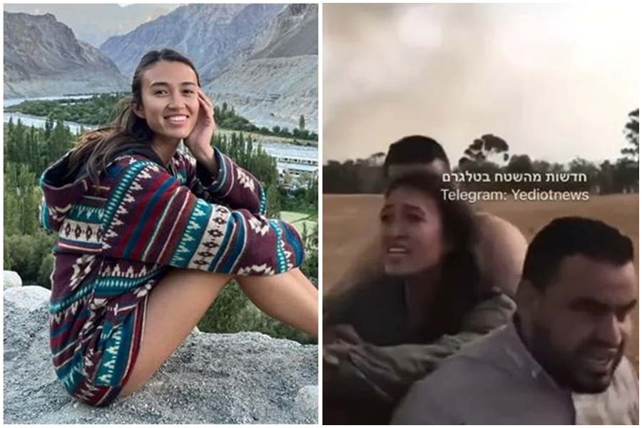 中以混血的25歲女學生Noa傳出被哈瑪斯擄走，在中國引起高度討論。（翻攝自社交平台X）