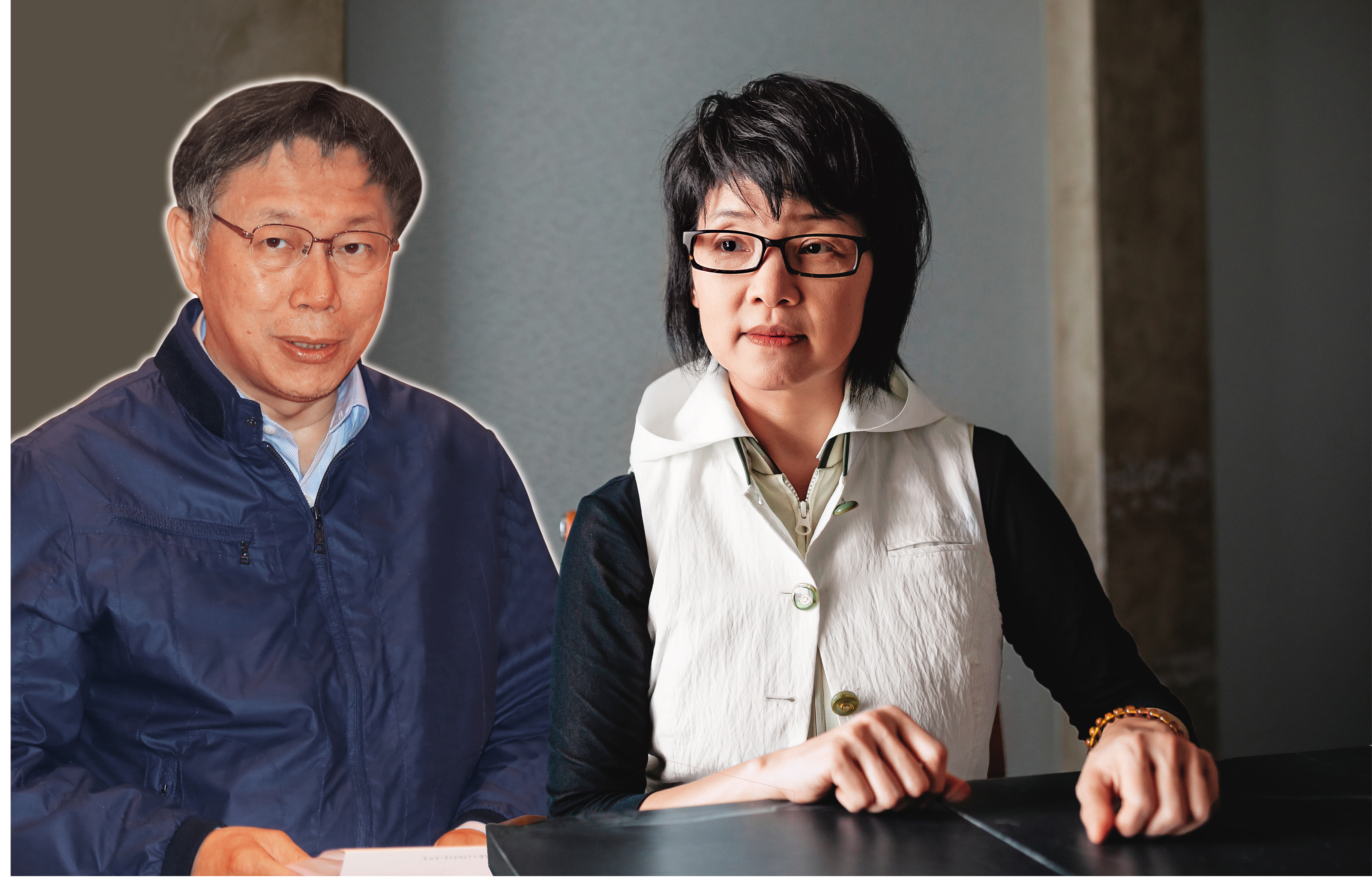 璩美鳳（右）曾積極希望促成藍白合，曾多次與柯文哲（左）開會，她向本刊指控遭柯性騷擾。（圖為合成照片）