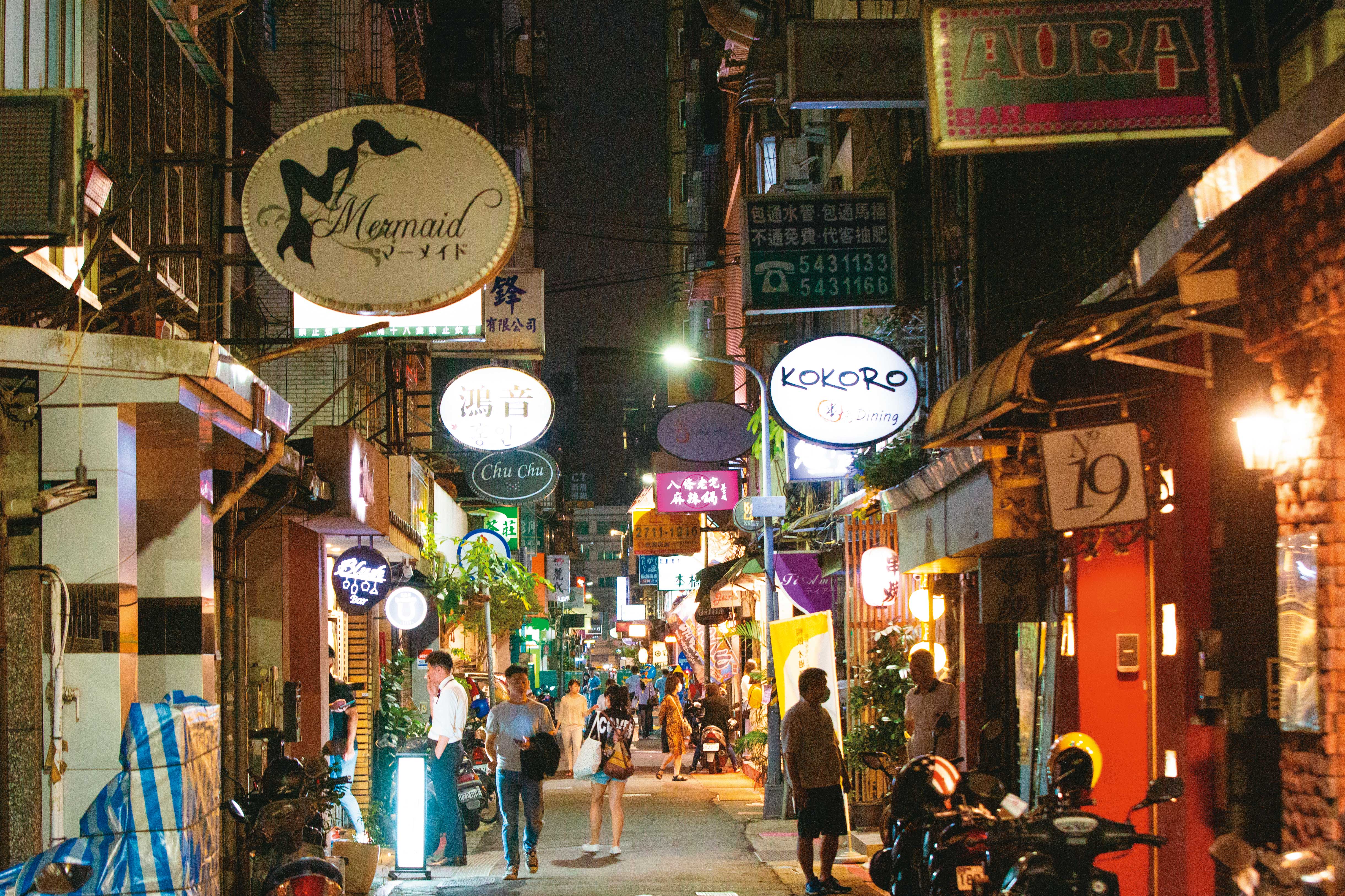 當年劉琦在台北市中山區（圖）率先開起牛郎店，轟動一時。圖為示意圖。