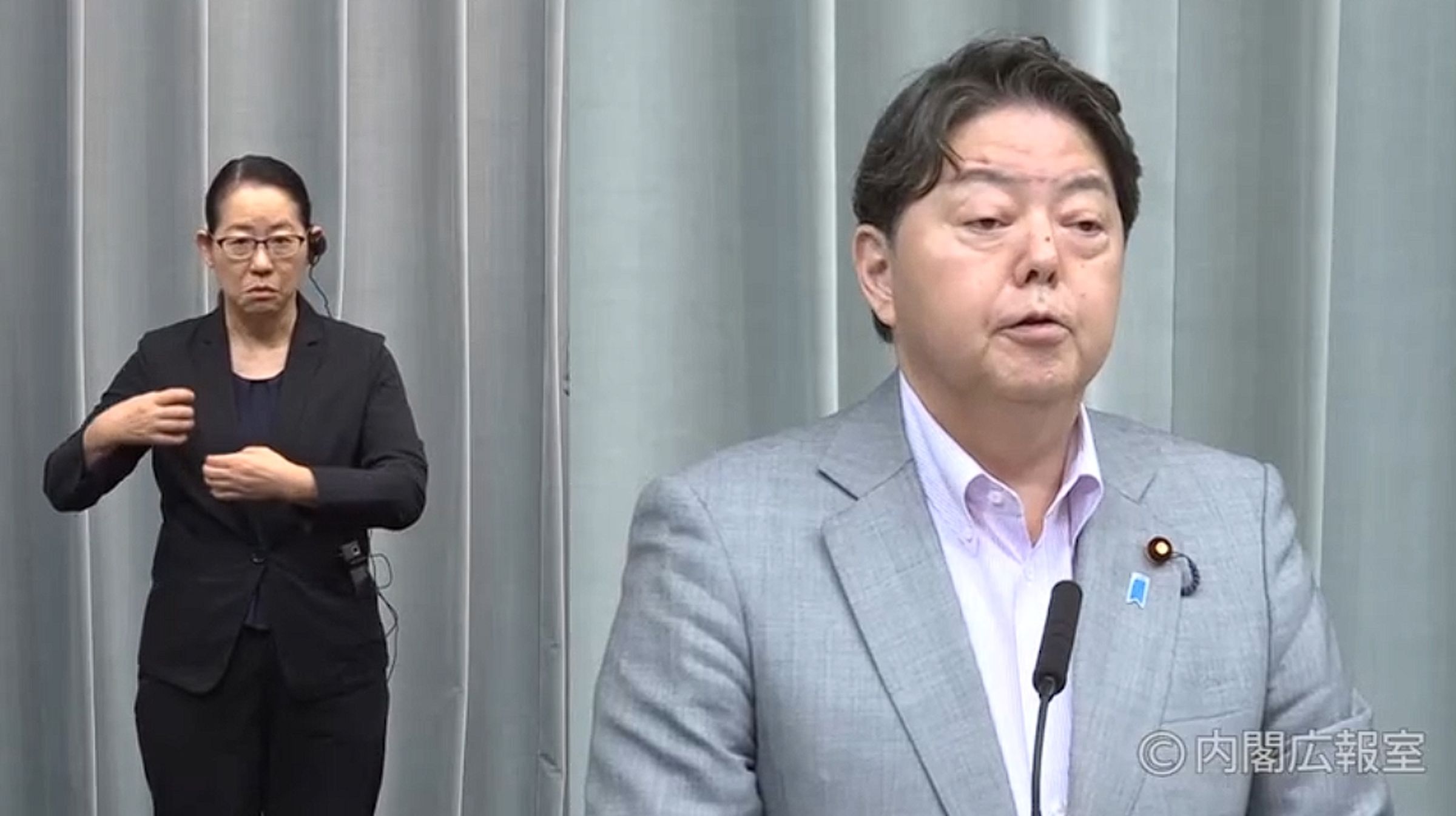 日本內閣官房長官林芳正今強調，共機的行為不僅是對主權的嚴重侵犯，也是對安全的威脅，是完全不可接受的。（翻攝自日本內閣官網）
