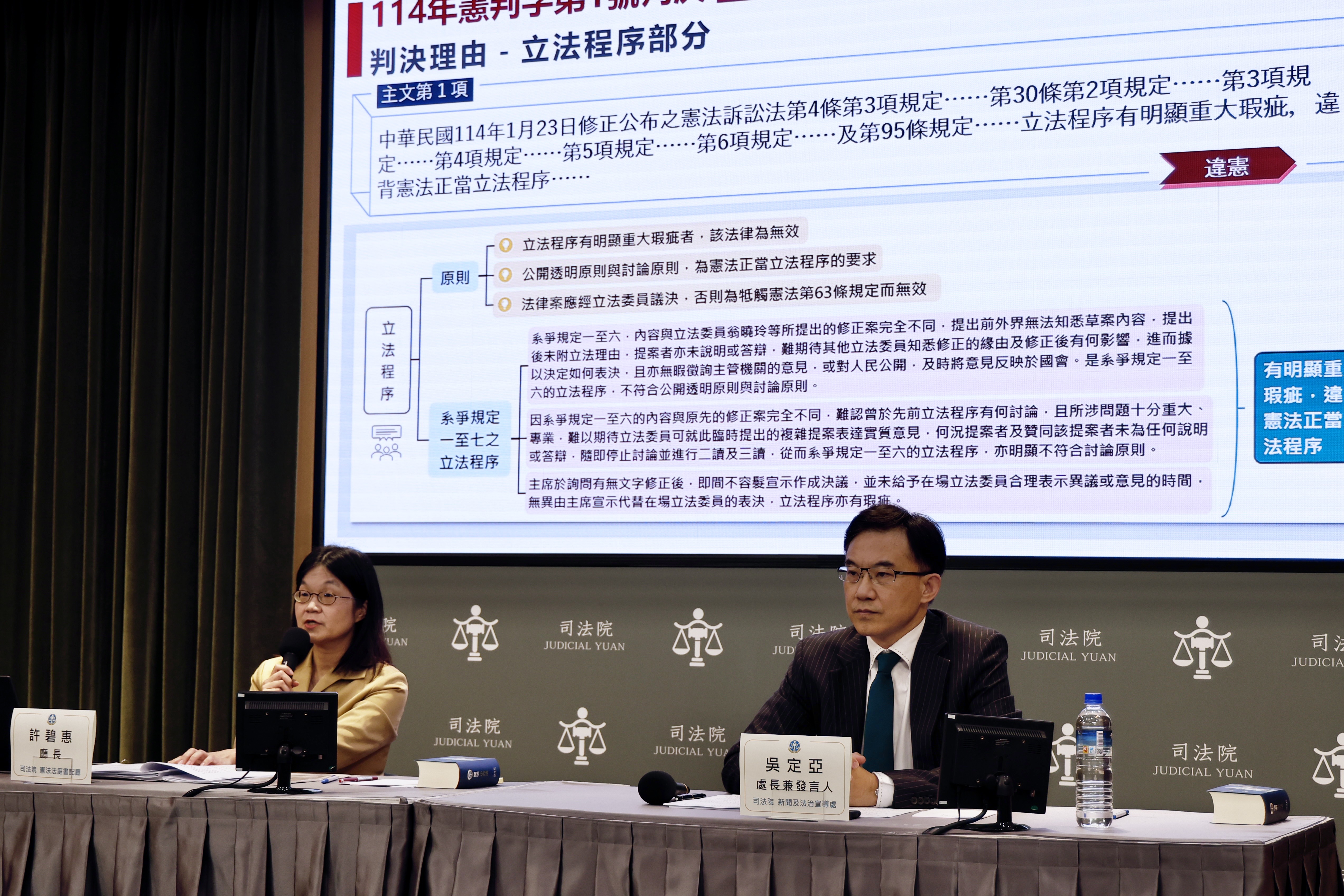 憲法法庭今宣告《憲訴法》修正條文違憲。