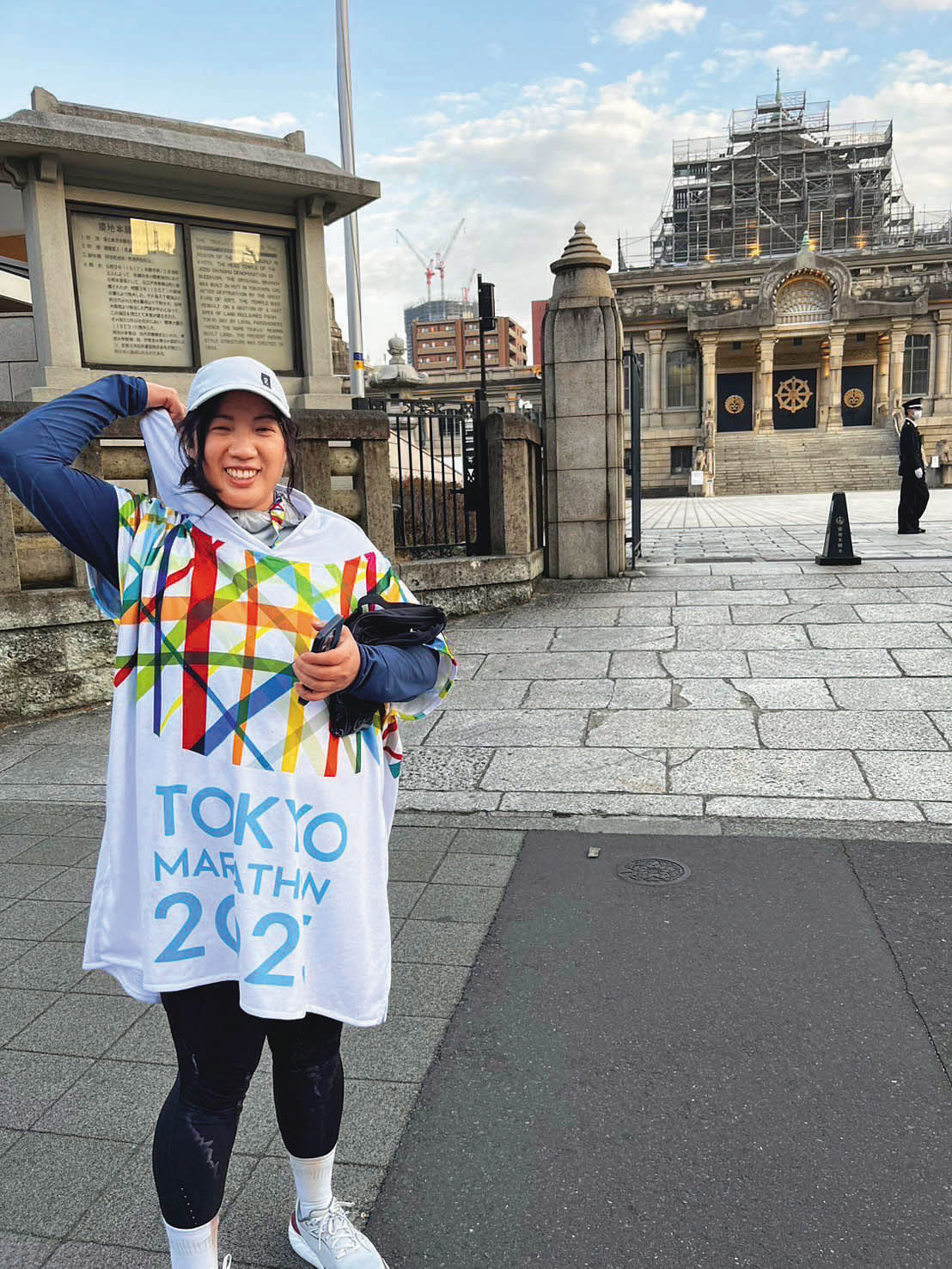 2025東京馬拉松是Leona的第100場馬拉松。（陳文欣攝）