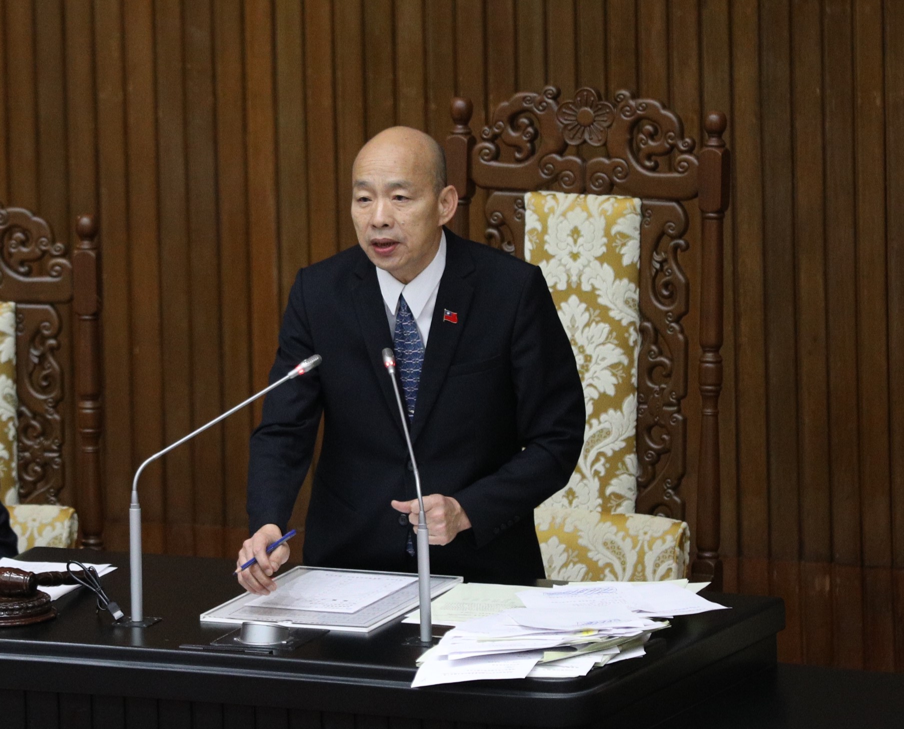 立法院長韓國瑜宣布，依照立法院職權行使法第15條之二，將邀請賴清德總統至立法院就相關國家大政方針進行國情報告。