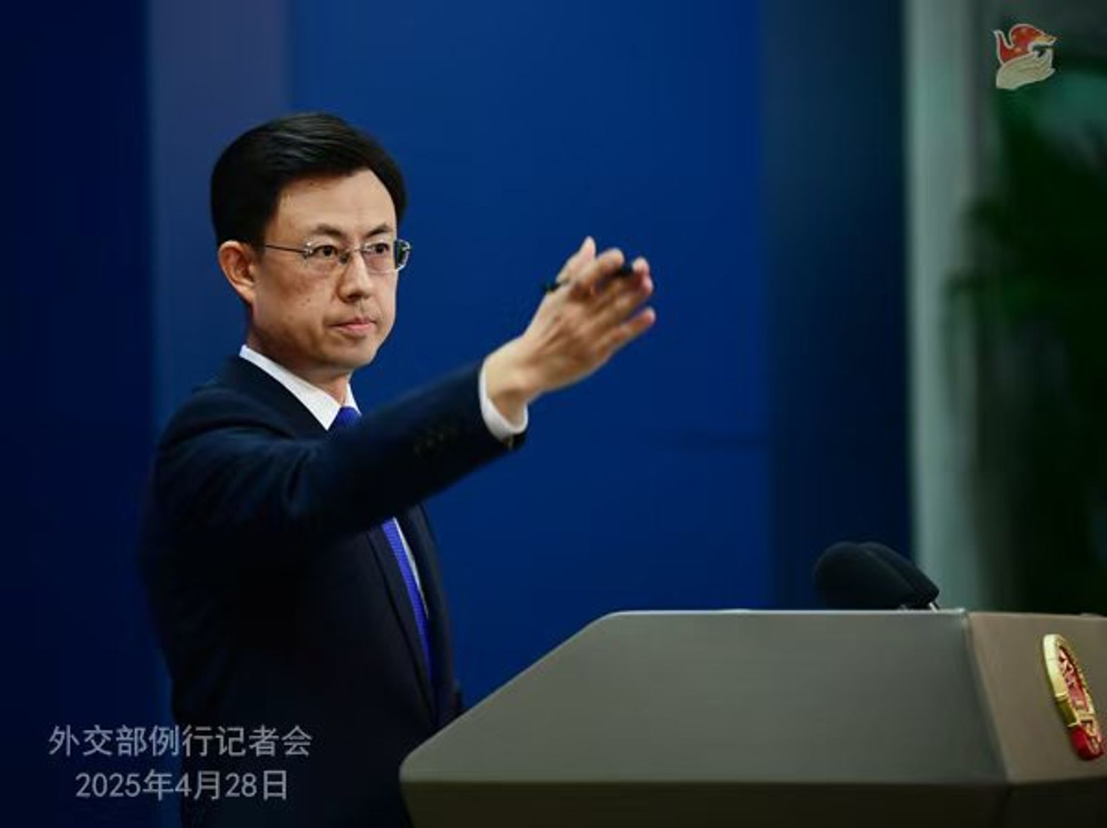 中國外交部發言人郭嘉昆回應，據他了解，近期兩國元首沒有通話，「我要重申，中美雙方並沒有就關稅問題進行磋商或談判。」（翻攝自中國外交部官網）