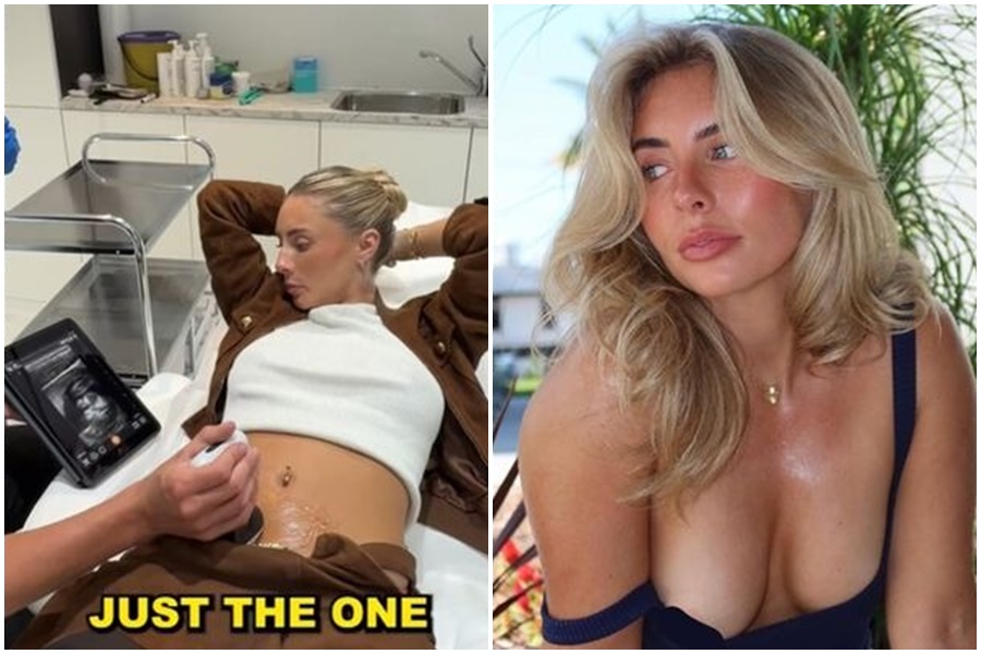 英國爭議成人片女優邦妮2月舉辦「育種任務」挑戰，2週後懷孕急找生父。（翻攝自YouTube@Bonnie Blue）