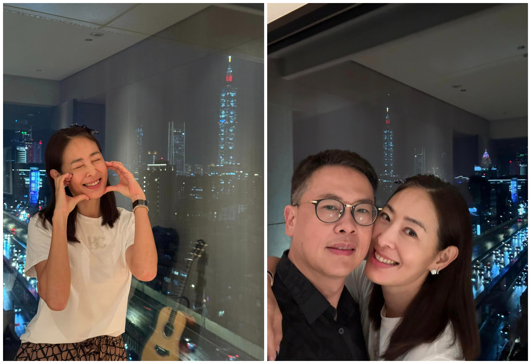 賈永婕老公王兆傑在101點燈，陷入公器私用疑雲。（翻攝賈永婕臉書）