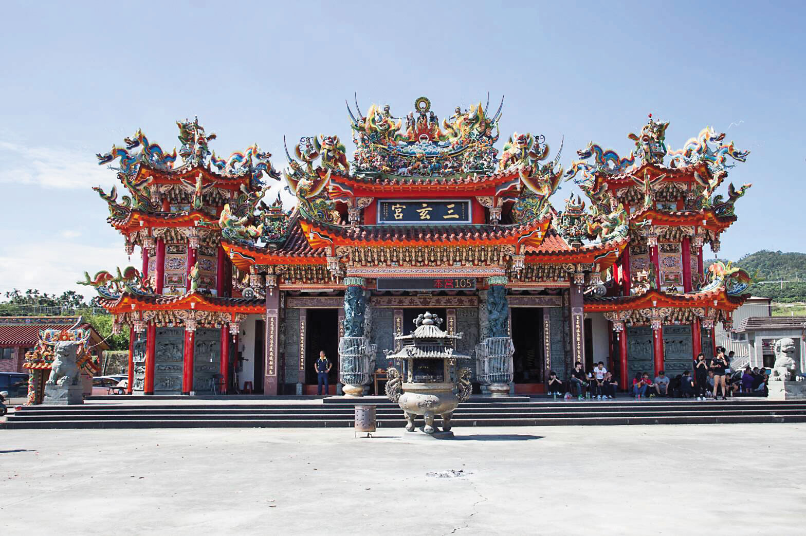 許天送興建的三玄宮（圖）去年傳出長期占用國有地的爭議。（翻攝許淑華臉書）