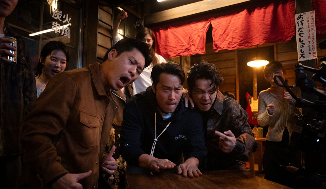 黃迪揚（左起）、張孝全與姚淳耀戲裡是從年輕到中年的好哥兒們。（公視提供）
