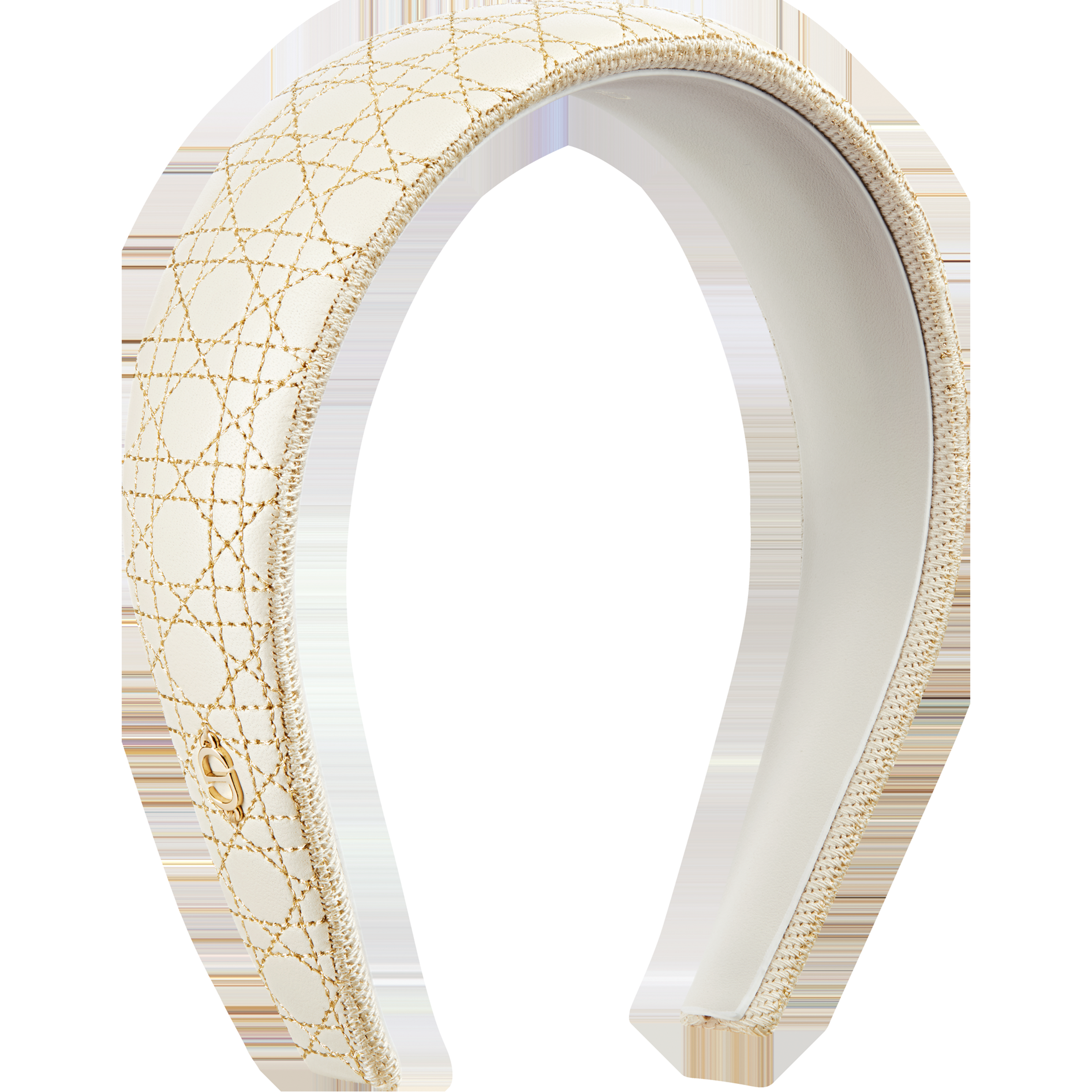 Dior Band金絲線籐格紋刺繡髮箍。NT$25,500（迪奧提供）
