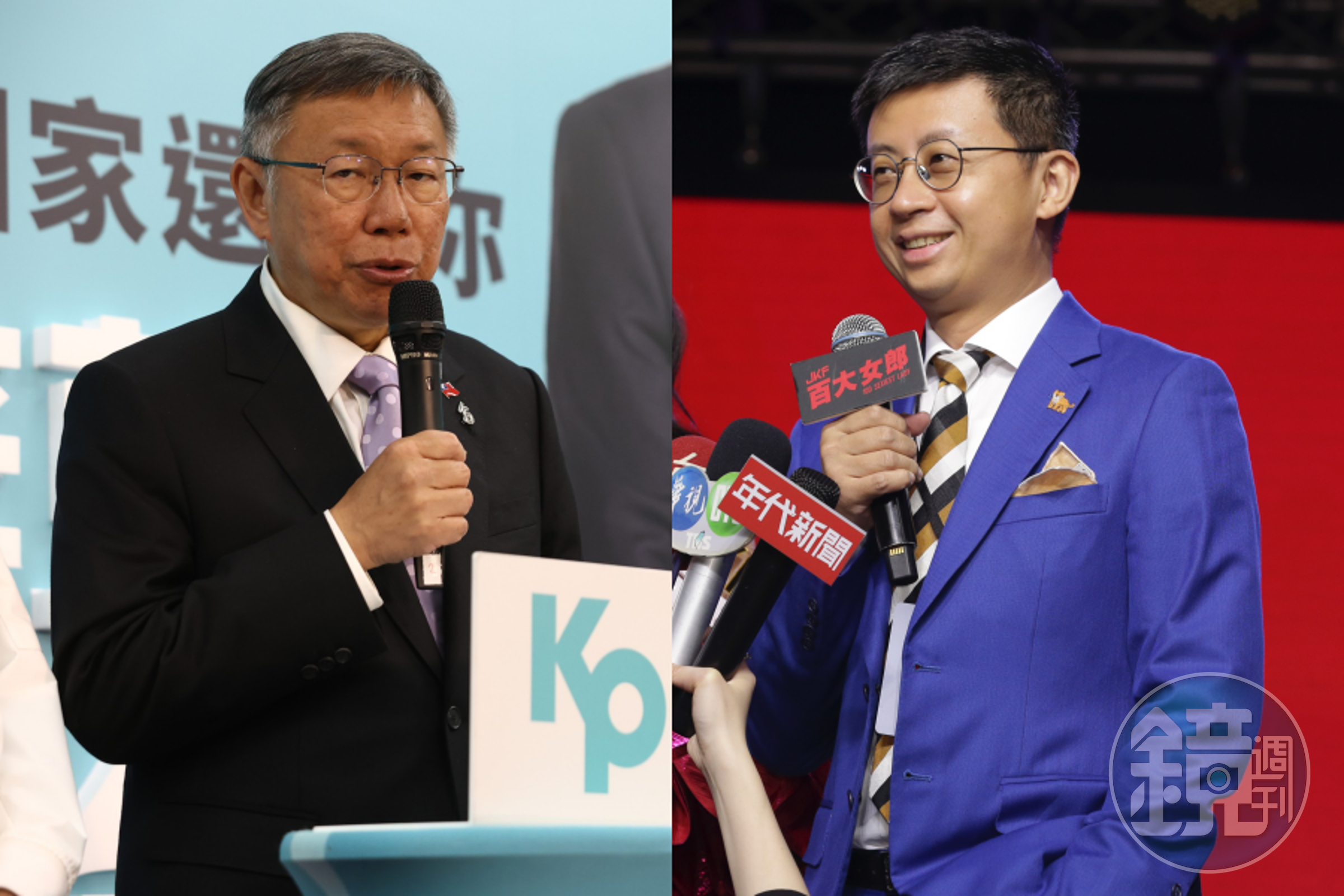 對於柯文哲(左)提出要推動網路或不在籍投票來解決選務問題,呱吉(右)認為後者並不是解決之道。