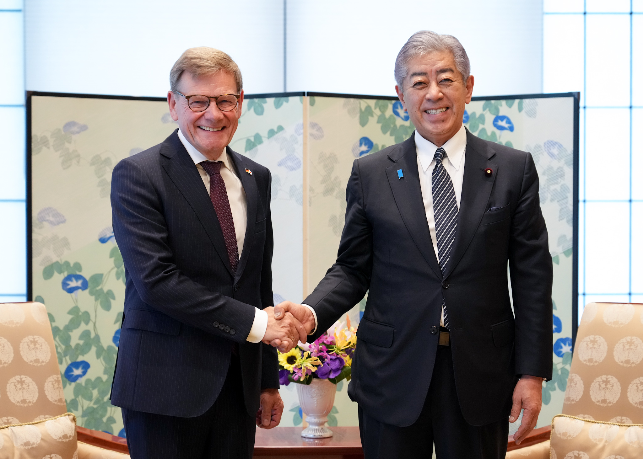 德國外交部長瓦德福今在日本與外務大臣岩屋毅會面。（翻攝自@MofaJapan_en X）