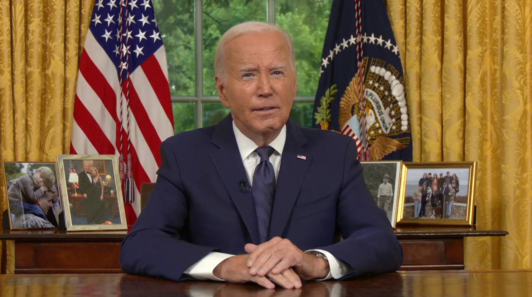 拜登發表全國演說，喊話政治降溫。（翻攝X@POTUS）