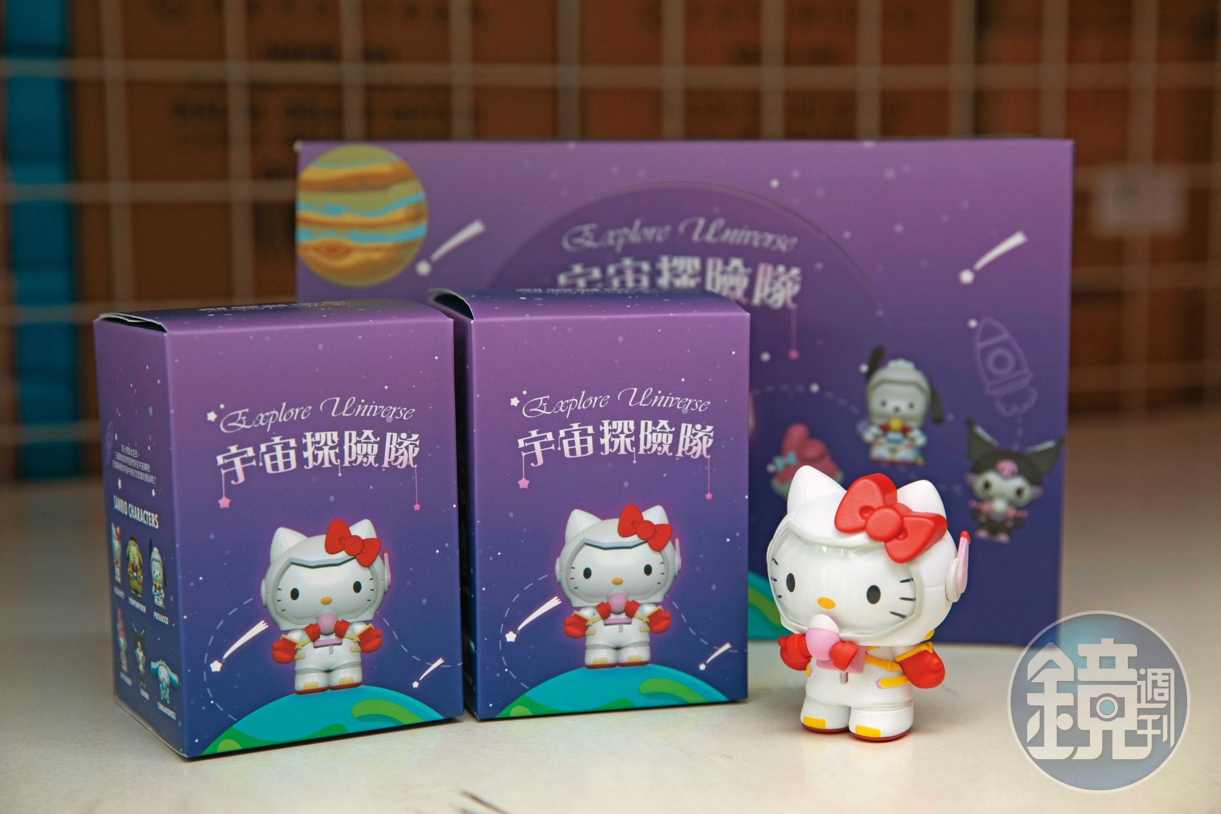 《白爛貓》模型外，雙緯還取得三麗鷗宇宙探險隊Kitty公仔IP，能生產盲盒玩具。（350元/盒）