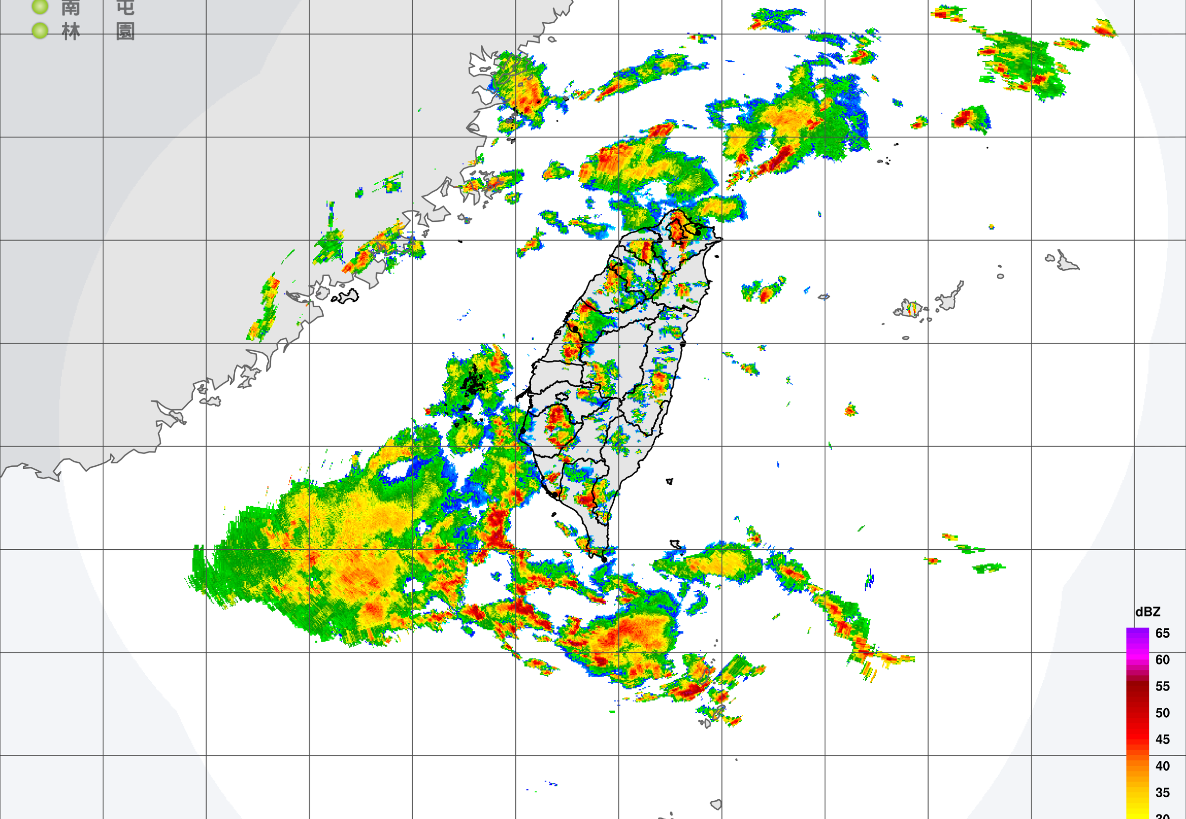中央氣象署對北北基、彰化、台中發布大雷雨即時訊息。(翻攝自中央氣象官網)