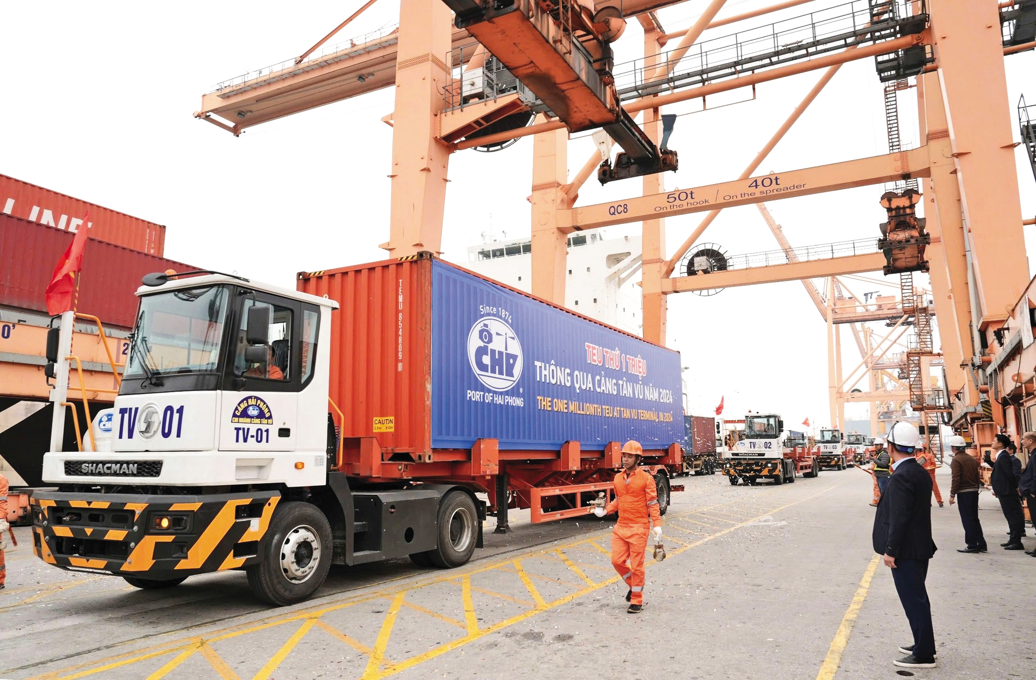 針對川普祭出關稅重棒，越南已承諾將對美關稅降為零。圖為越南海防港。（翻攝Port of Hai Phong臉書）