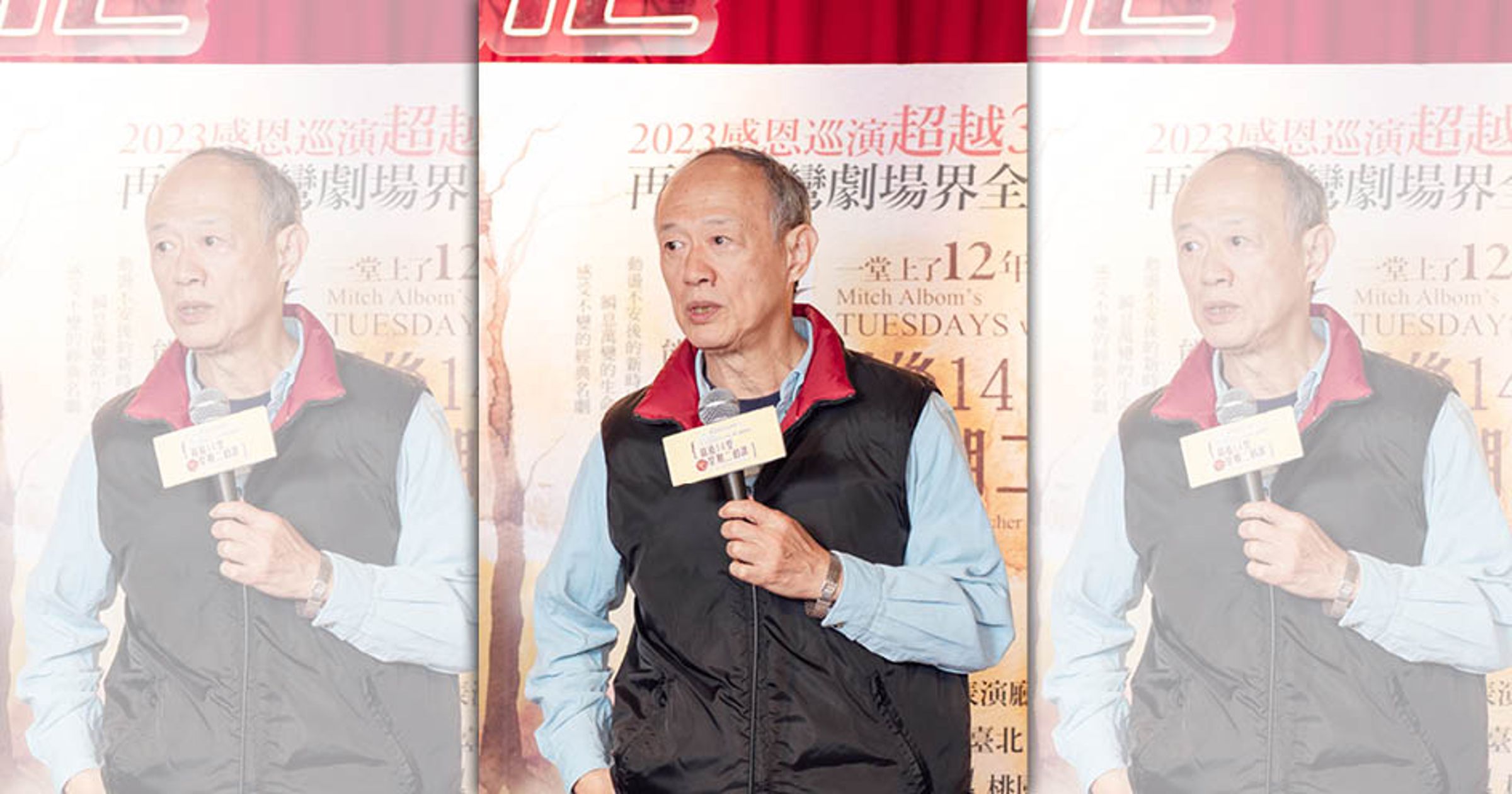 金士傑去接孩子放學時,常被誤認為是爺爺。(果陀劇場提供)
