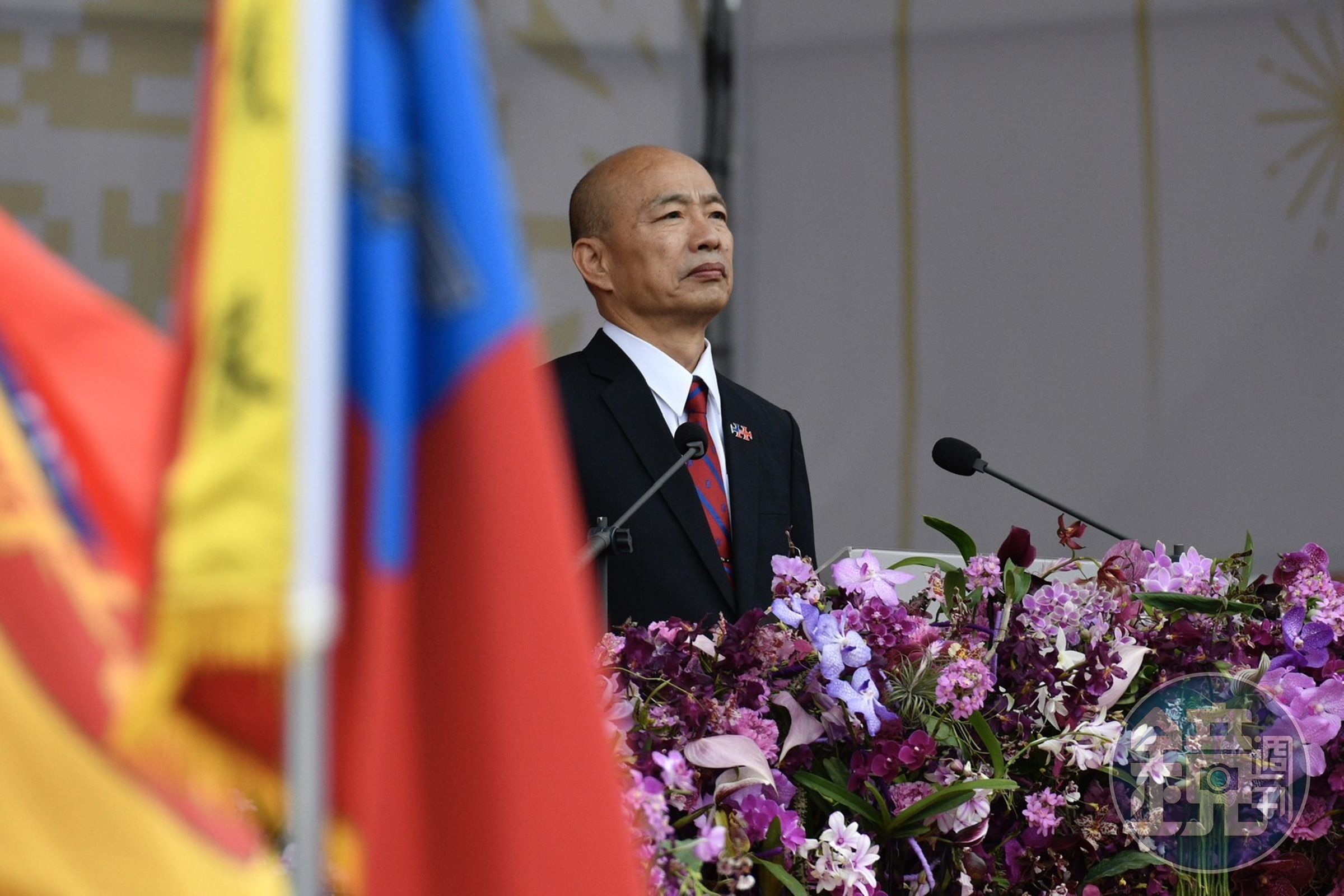 韓國瑜表示,雖然在許多場合,無法高舉中華民國國旗,但是仍必須讓世界知道,中華民國是存在的。