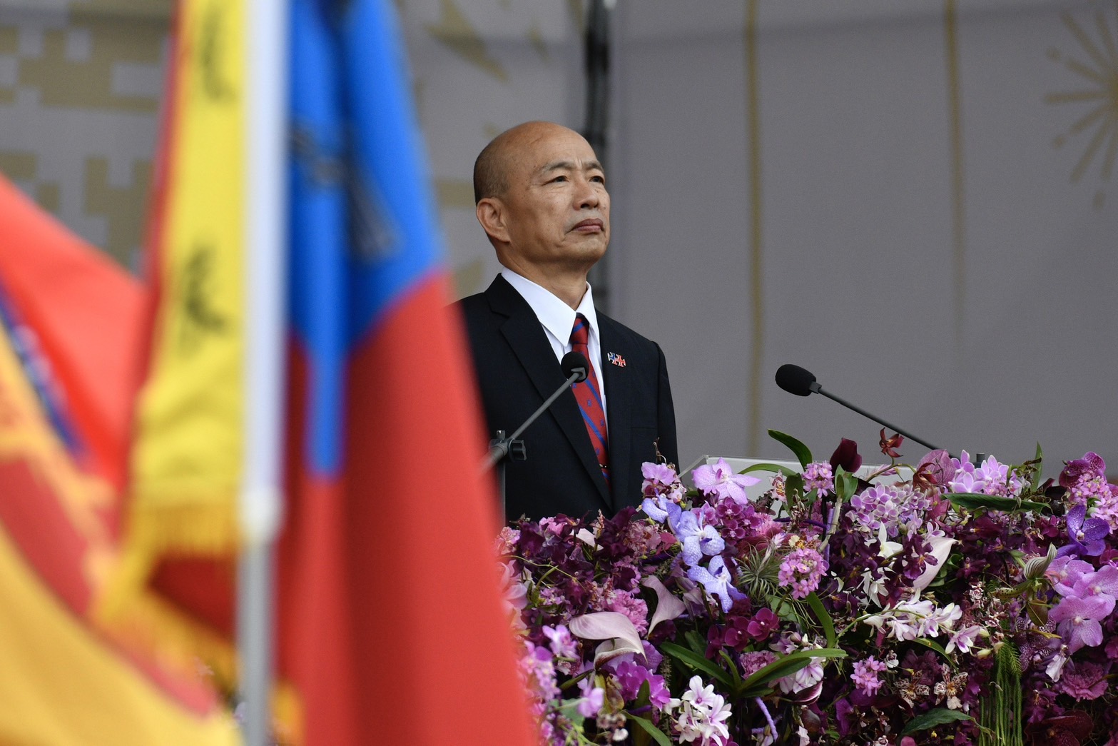 韓國瑜表示，雖然在許多場合，無法高舉中華民國國旗，但是仍必須讓世界知道，中華民國是存在的。