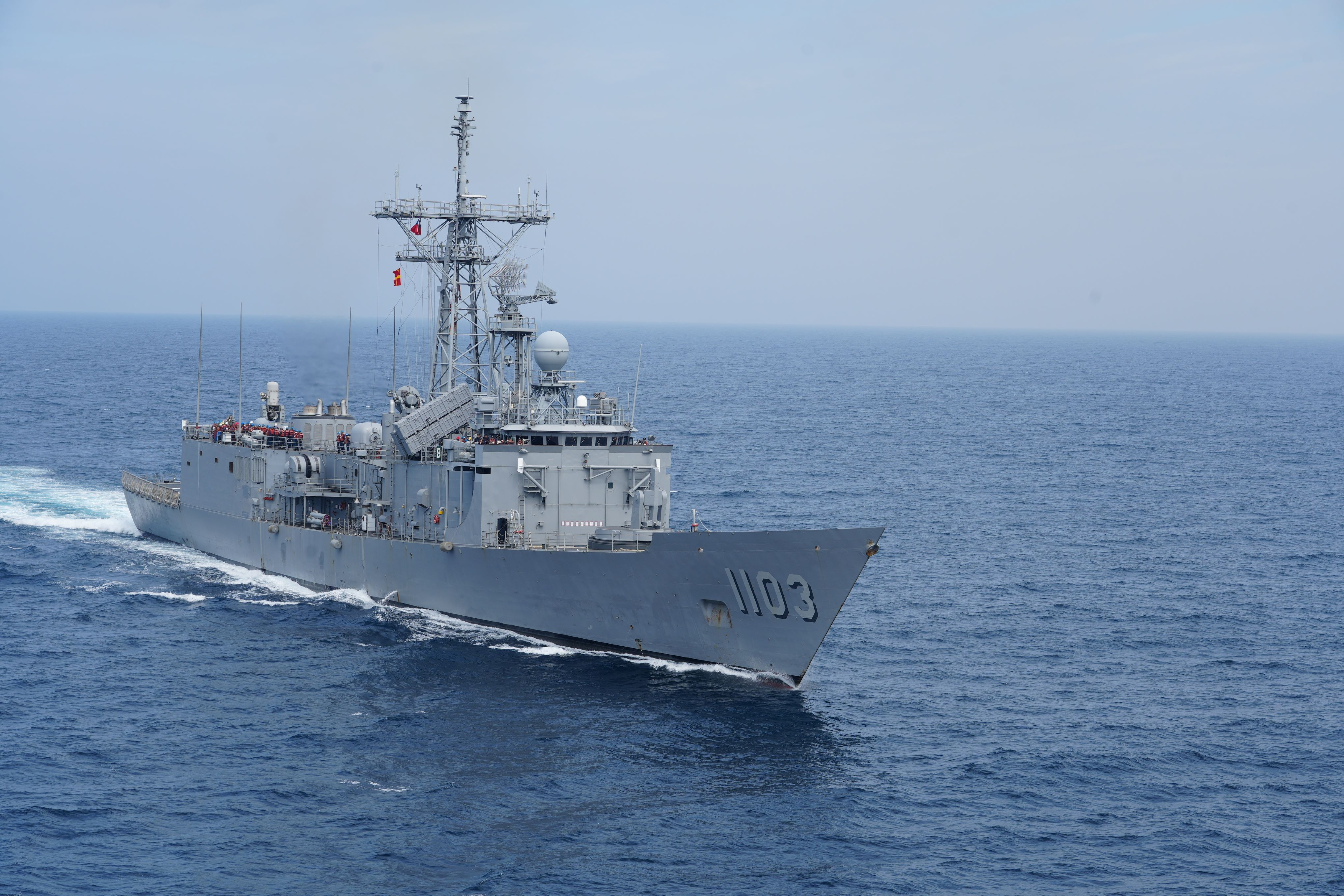 成功級飛彈巡防艦-鄭和艦。（海軍提供）