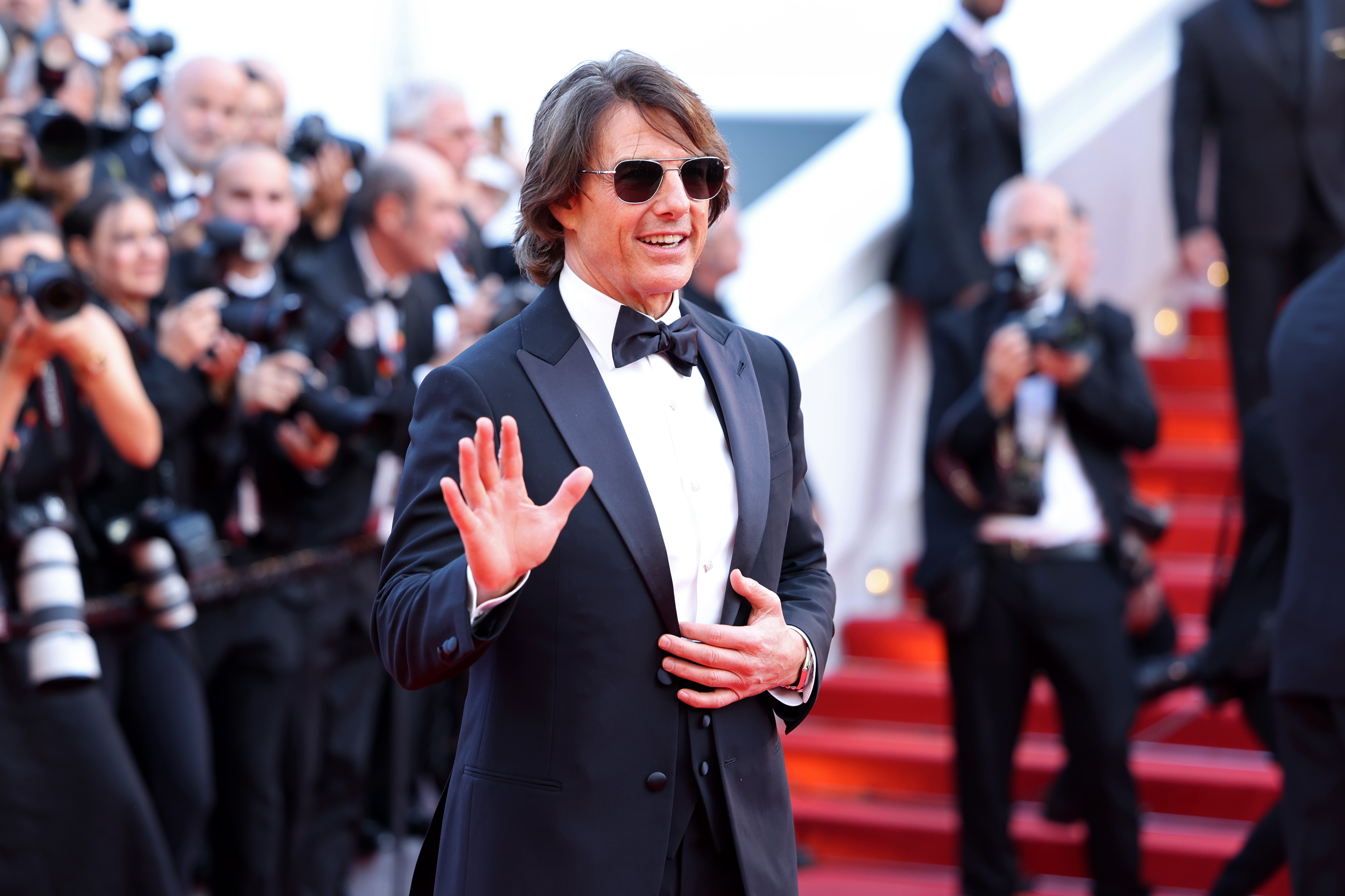 湯姆克魯斯重返坎城影展首映紅毯。（UIP提供）