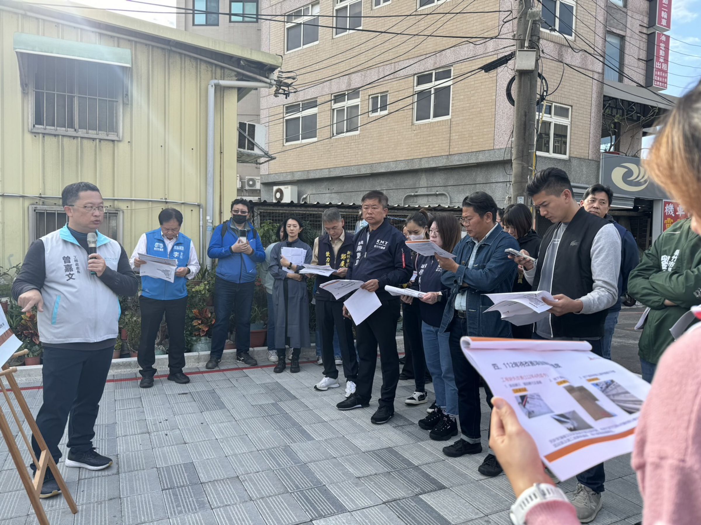 新竹市議會17日進行西大路地下道市政考察。(新竹市政府提供)
