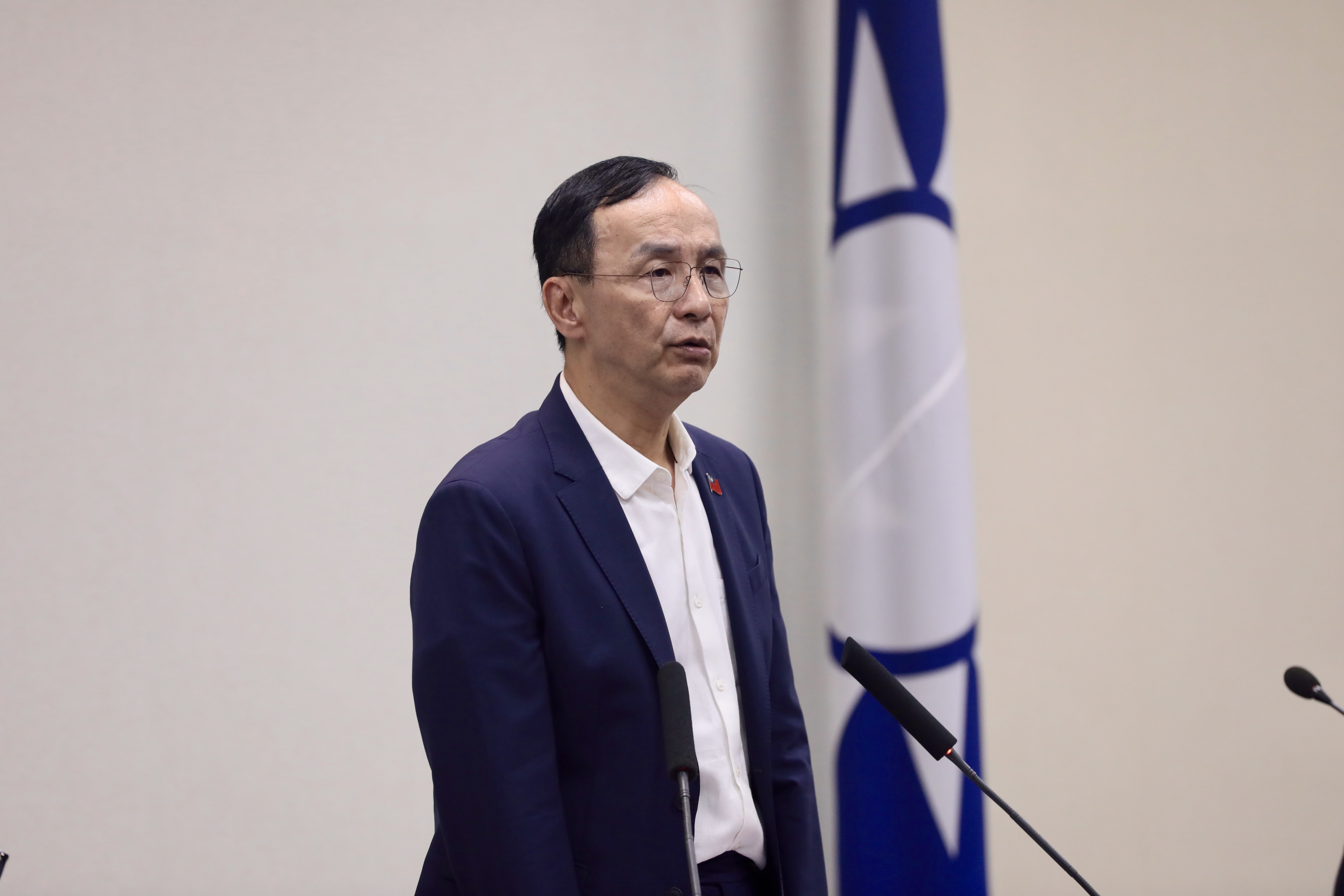 朱立倫稱《財劃法》分母瑕疵只是小問題，喊話賴清德不要再內鬥、內耗。（資料照，鏡報林煒凱）