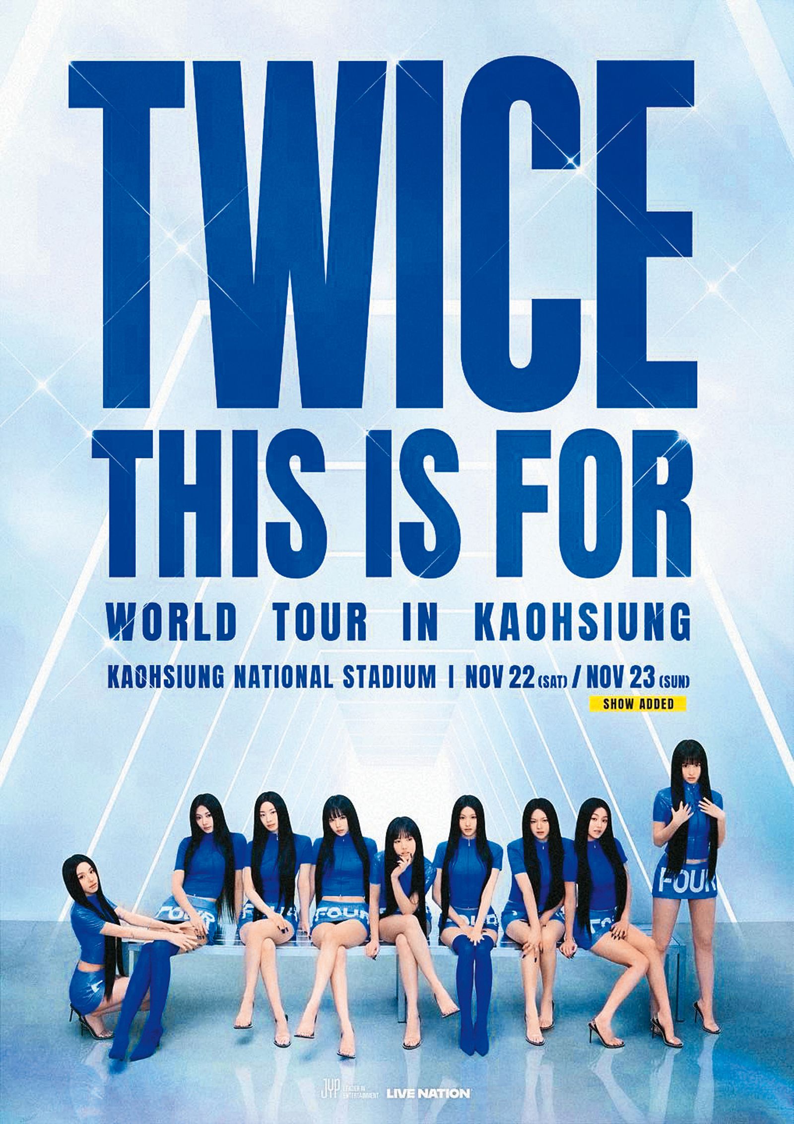 TWICE將於11月22、23日連續2天在高雄世運主場館舉辦《TWICE WORLD TOUR》演唱會。（翻攝自TWICE臉書）