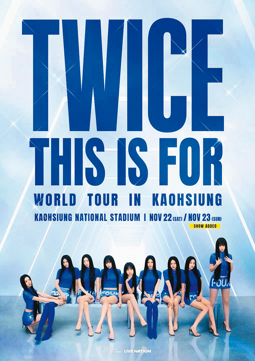 TWICE將於11月22、23日連續2天在高雄世運主場館舉辦《TWICE WORLD TOUR》演唱會。(翻攝自TWICE臉書)