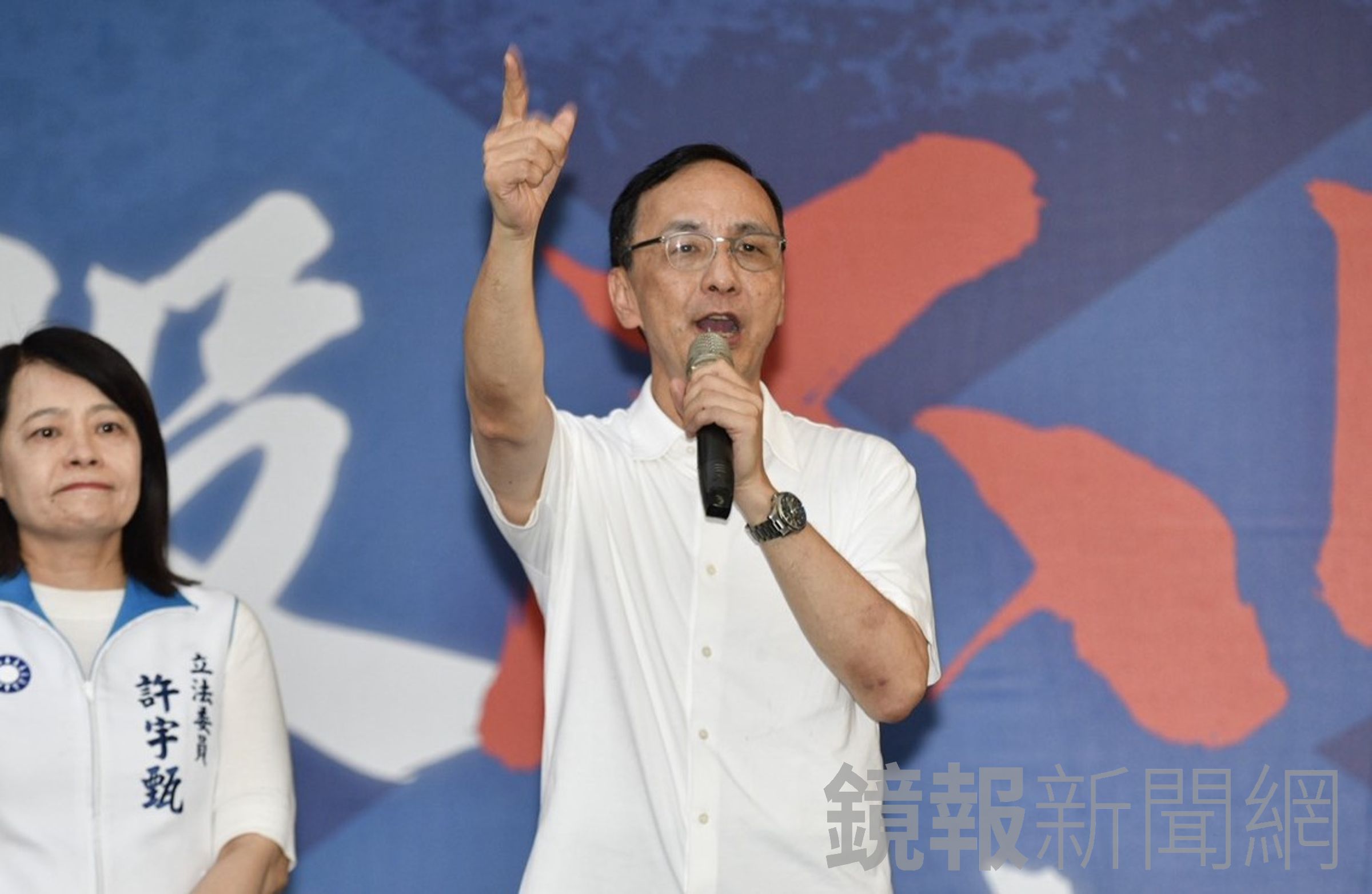 朱立倫批賴清德上任後用司法檢調威逼人民,「今天不出面遏止賴清德,明天任何人!」(鏡報李智為攝)