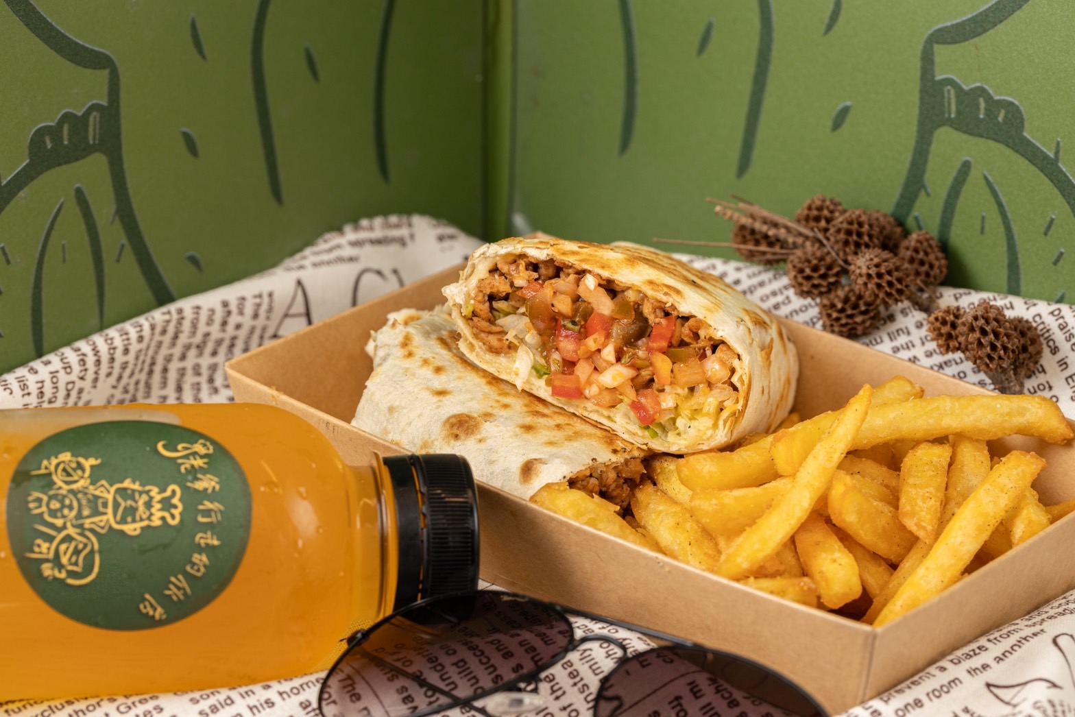 「J老爹行走的伙房」是販售墨西哥捲餅（Burrito）、到處趴趴走的行動餐車。