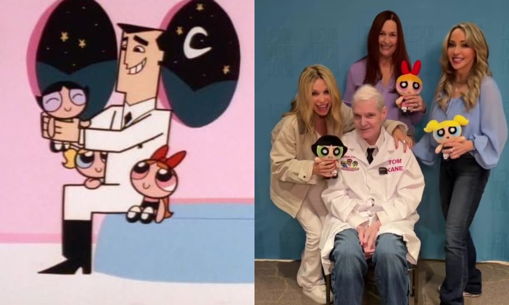 尤教授、花花、泡泡、毛毛的原班配音員近日合體，讓許多粉絲感動不已。（翻攝IMDb、realegdaily IG）