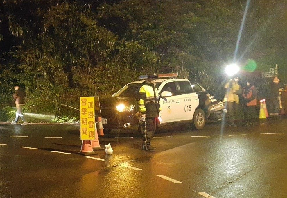 陽明山區可能有機率降雪，北市警局將分三階段交管。（北市警察局交通警察大隊提供）
