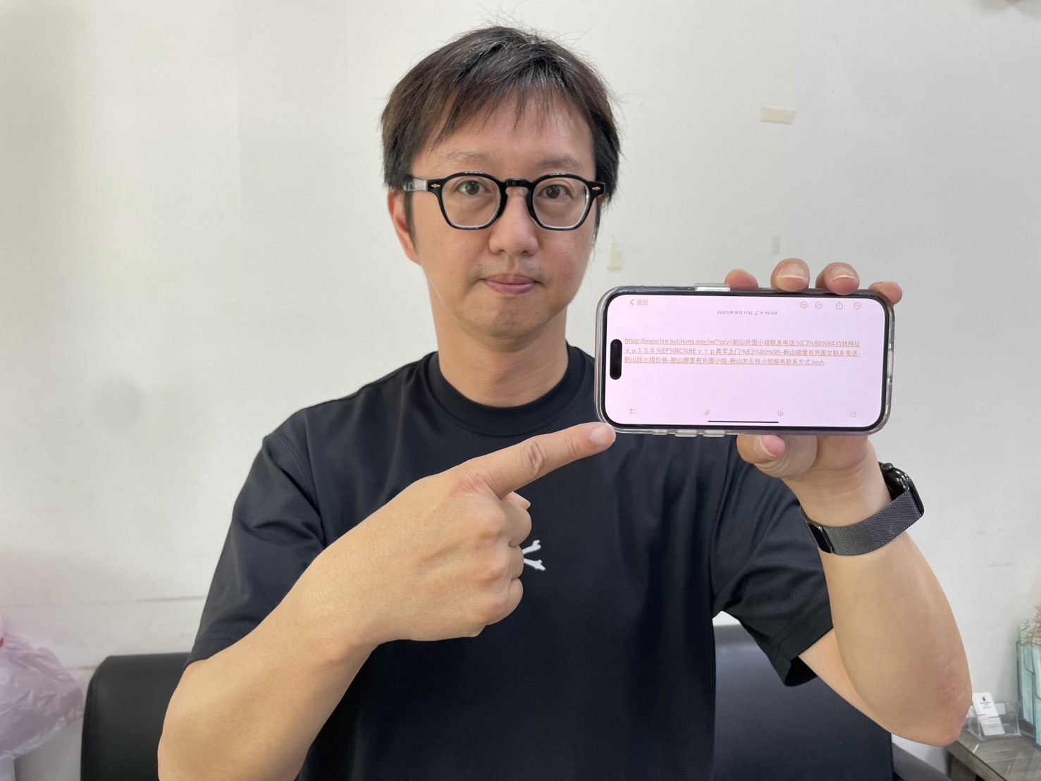 中市議員江肇國爆料，台中市消防局的即時災情網頁網址成色情網站。