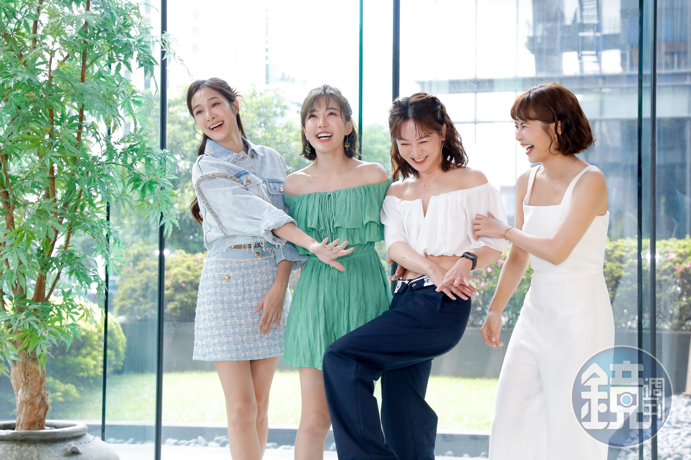 女星林萱瑜、羅巧倫、游詩璟、邱子芯為三立新八點檔《願望》10日上檔宣傳。